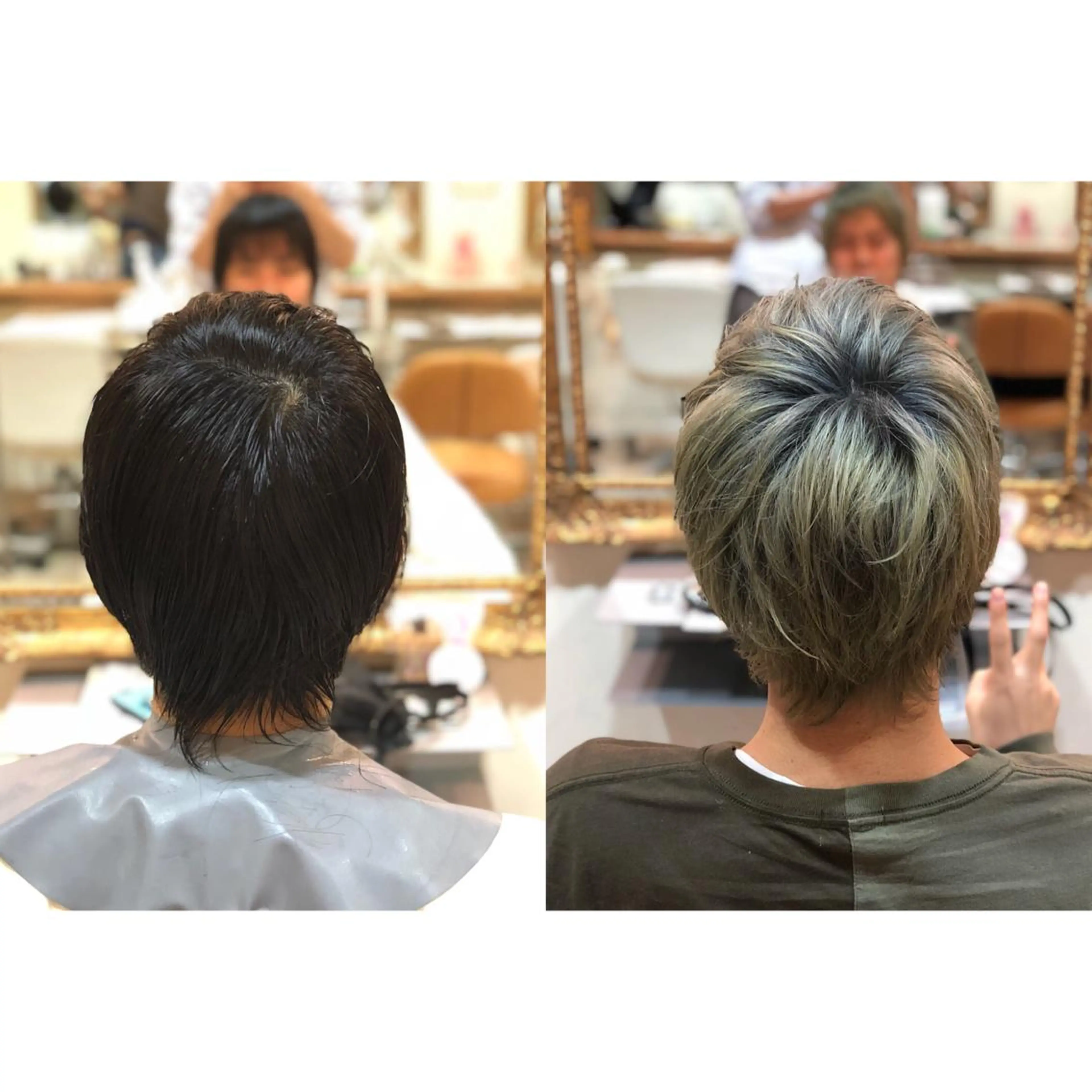 ショート カラー メンズ グラデーションカラー ヘアカラー Of HAIR所属・✨デザインカラー✨ ハイトーン　森貴章のヘアスタイル