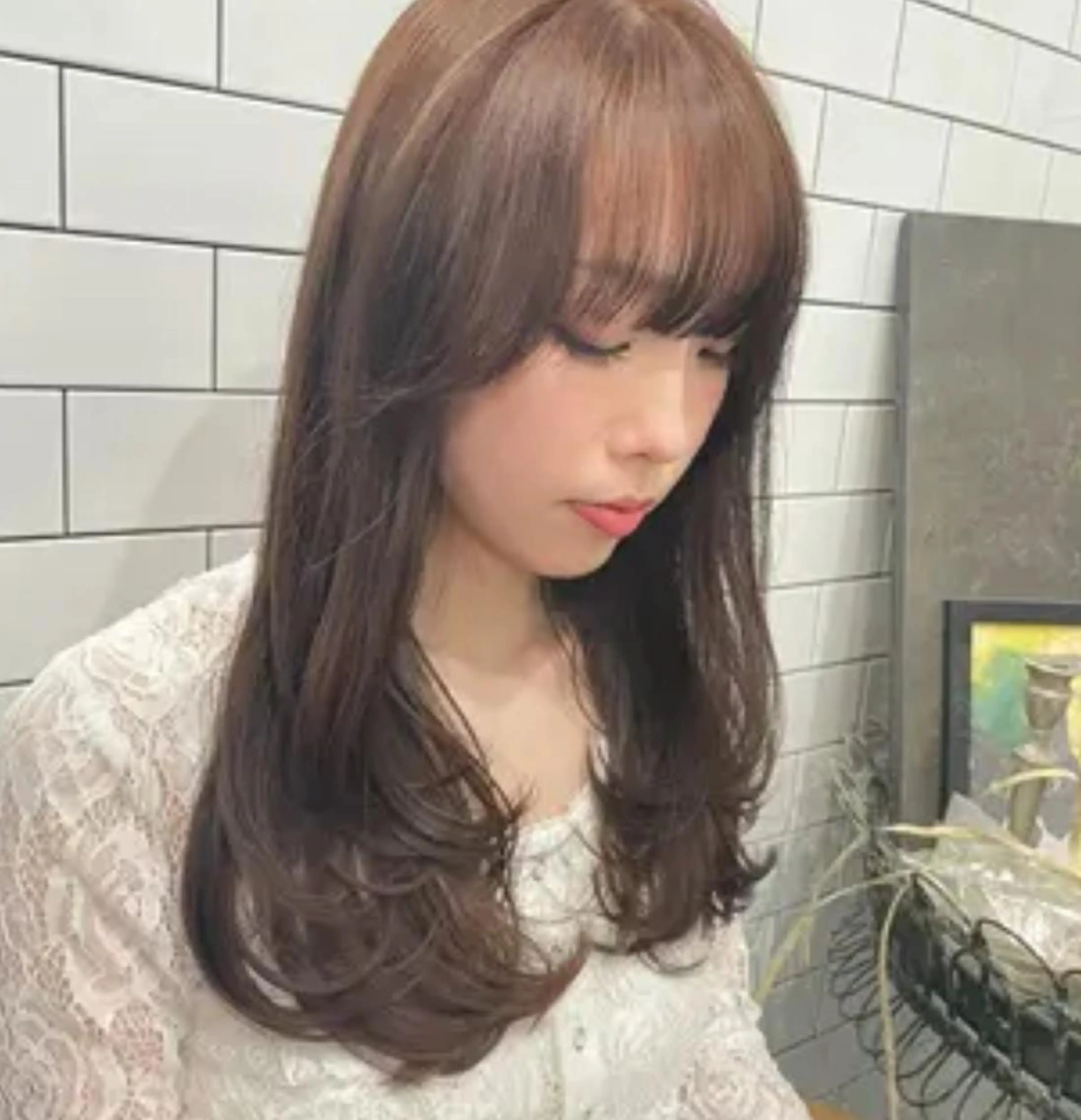 ロング カラー レイヤーカット 山本 真之介のヘアスタイル