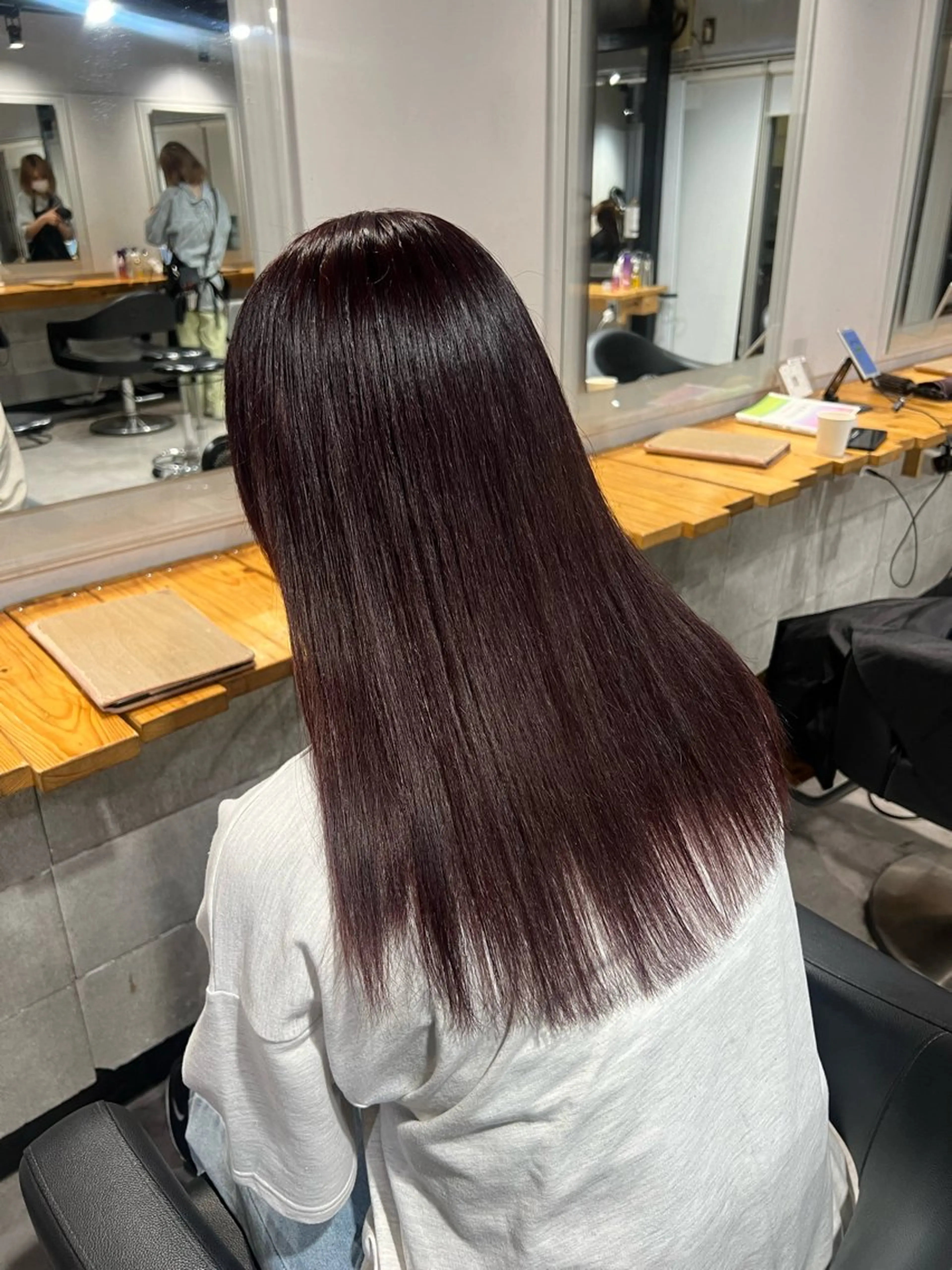 ロング カラー ヘアカラー トリートメント NANAMI🩵可愛 さ大人っぽさ韓国ヘアのヘアスタイル