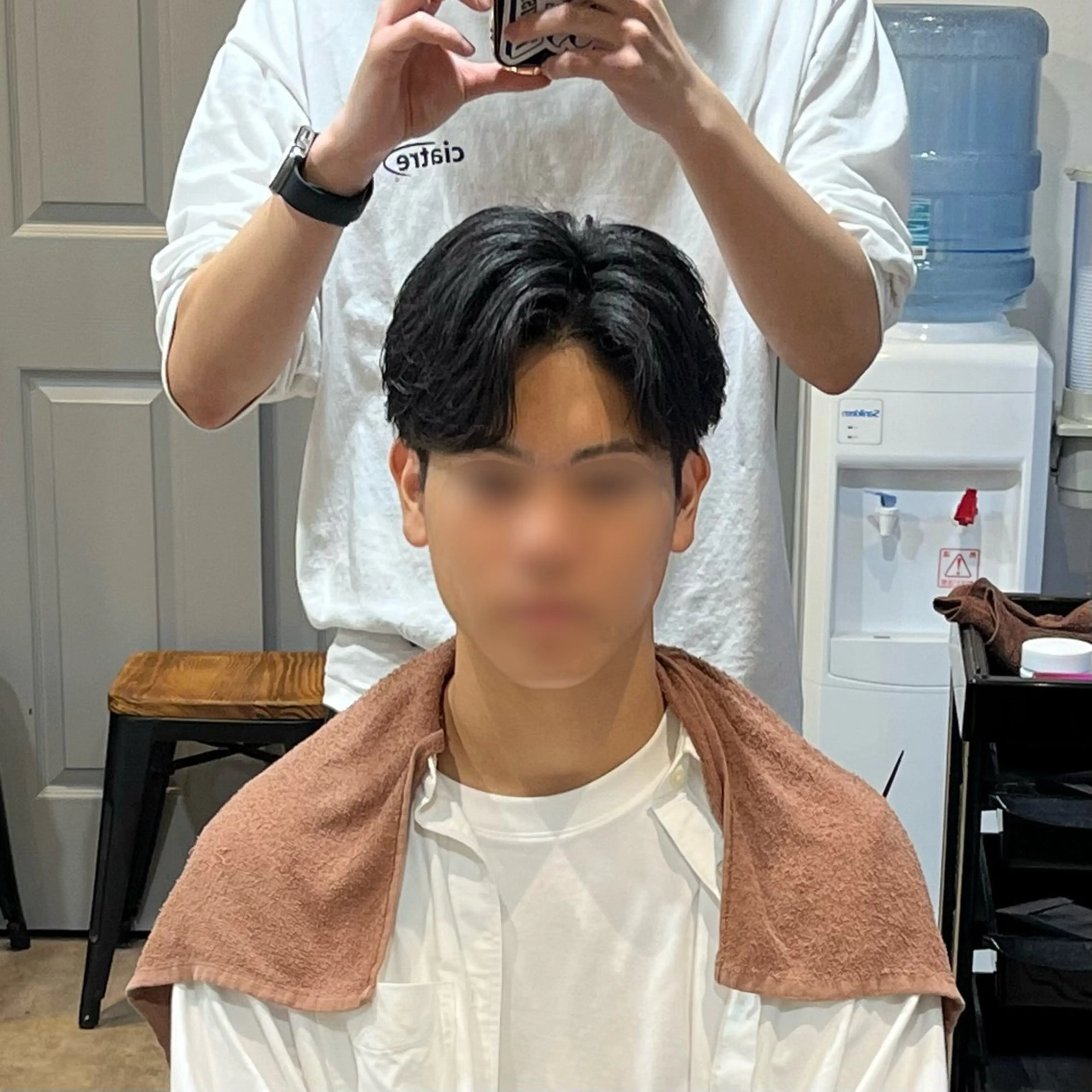 ショート メンズ センターパート FLAVA所属・吉祥寺メンズカット/ 韓国ヘア　渡邉壮太朗のヘアスタイル