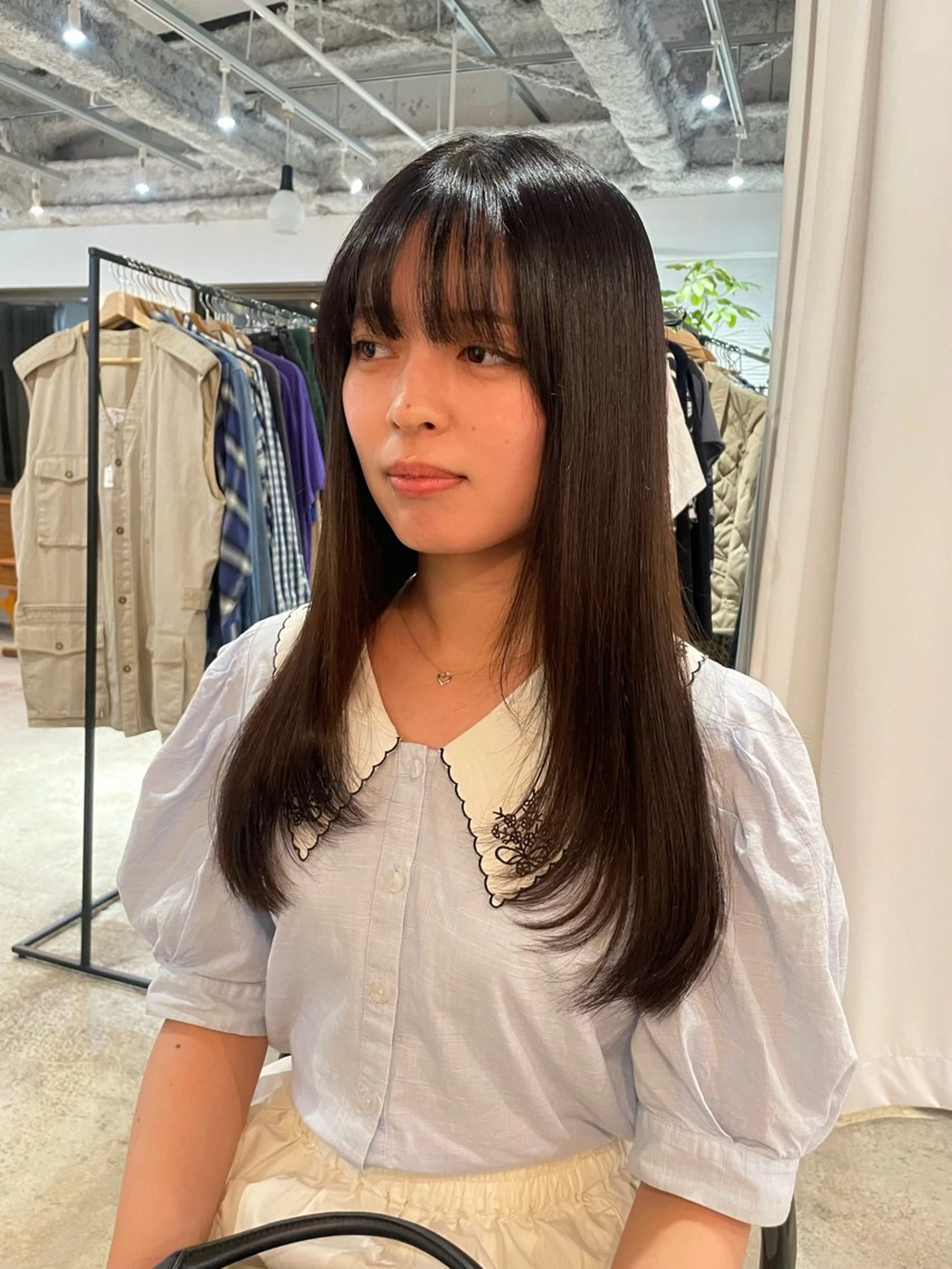 ロング カット 縮毛矯正 ゆるふわガーリーst yle🩰yuukaのヘアスタイル