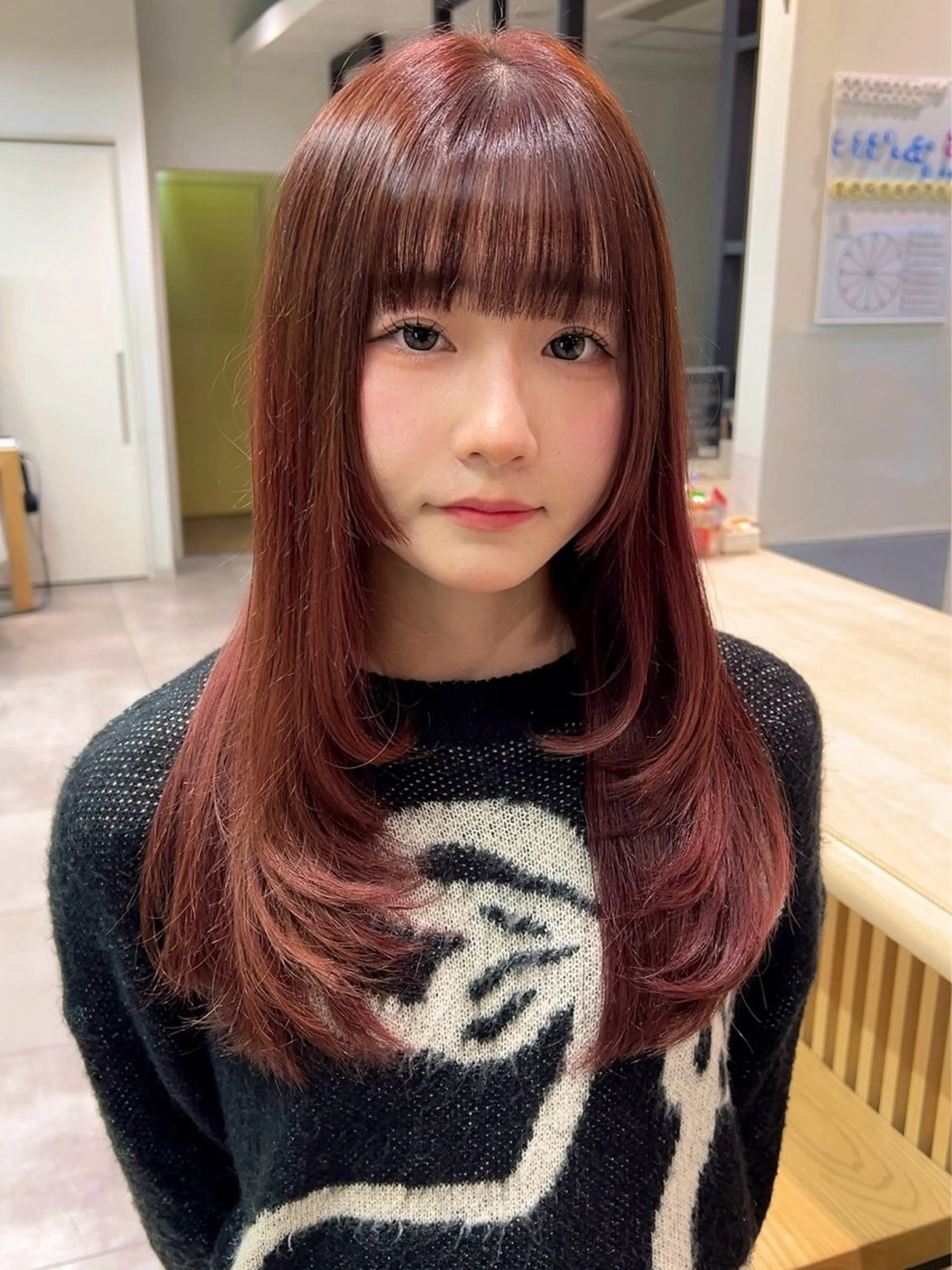 ロング カラー ブリーチ ダブルカラー イルミナカラー ブリーチなしカラー ボブ ヘアカラー トリートメント LUCK 本厚木店のヘアスタイル