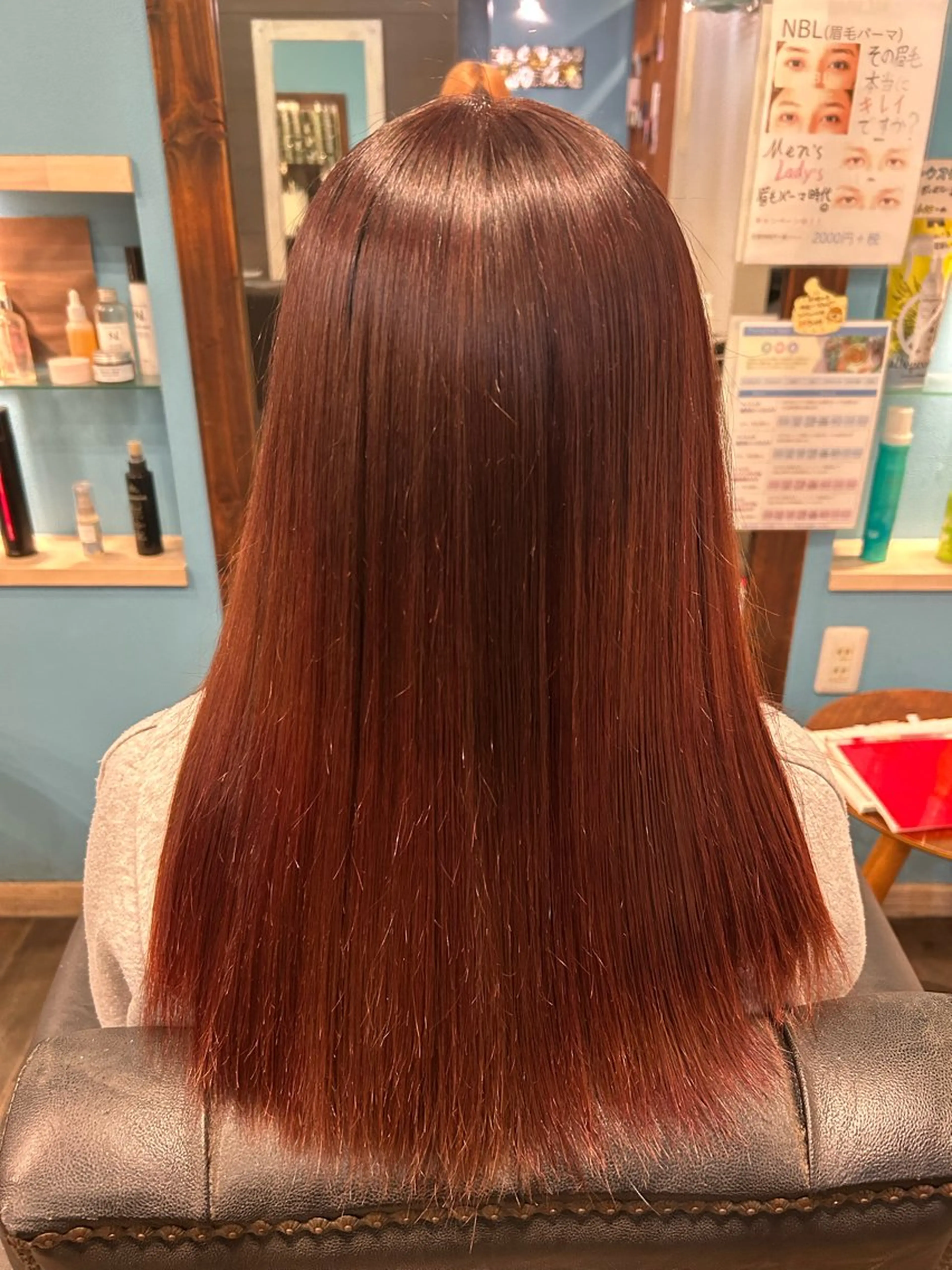 ロング カラー 縮毛矯正 💜いわた みはる💜のヘアスタイル