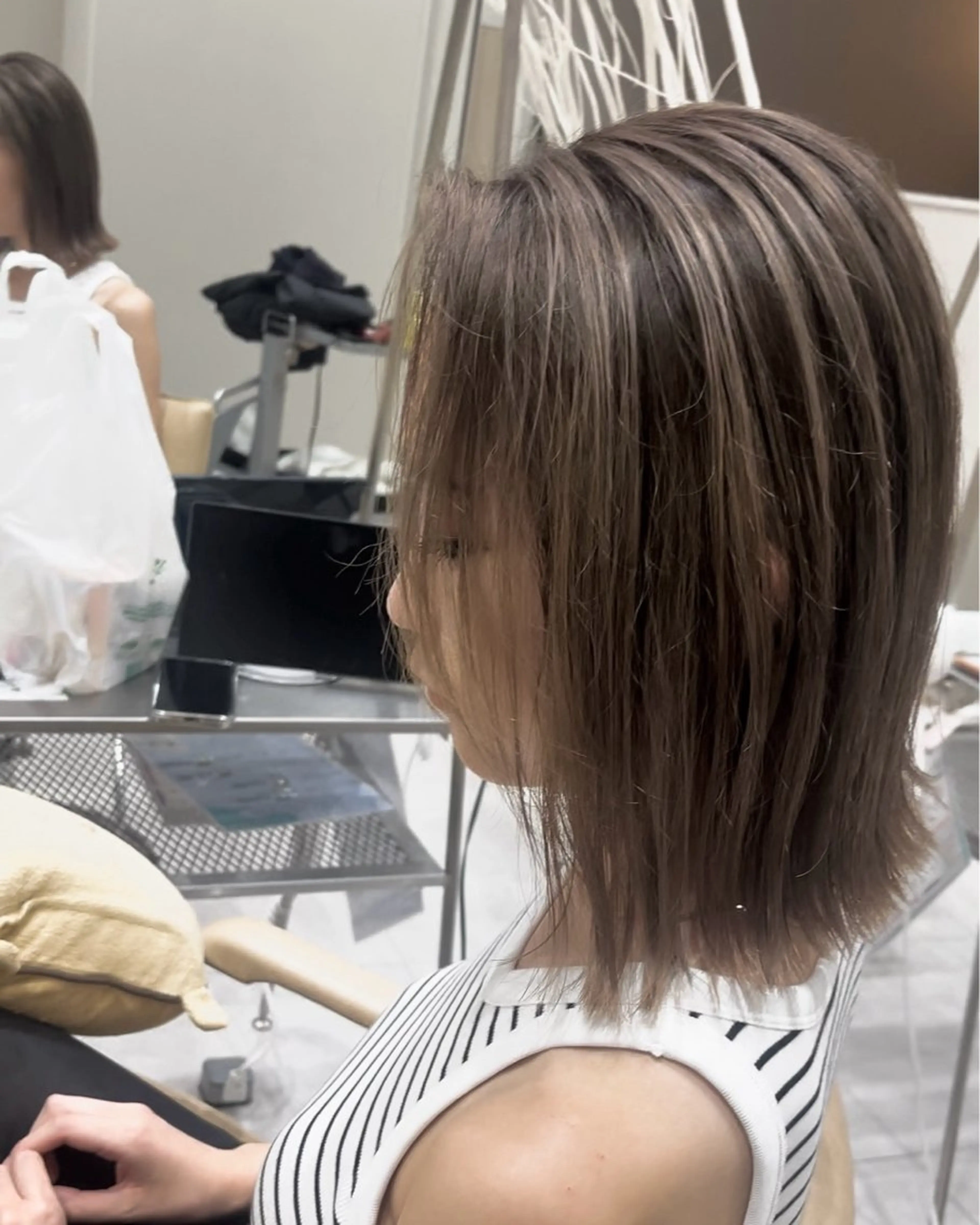 ミディアム ヘアカラー バレイヤージュ/ヘア アレンジ/shionのヘアスタイル