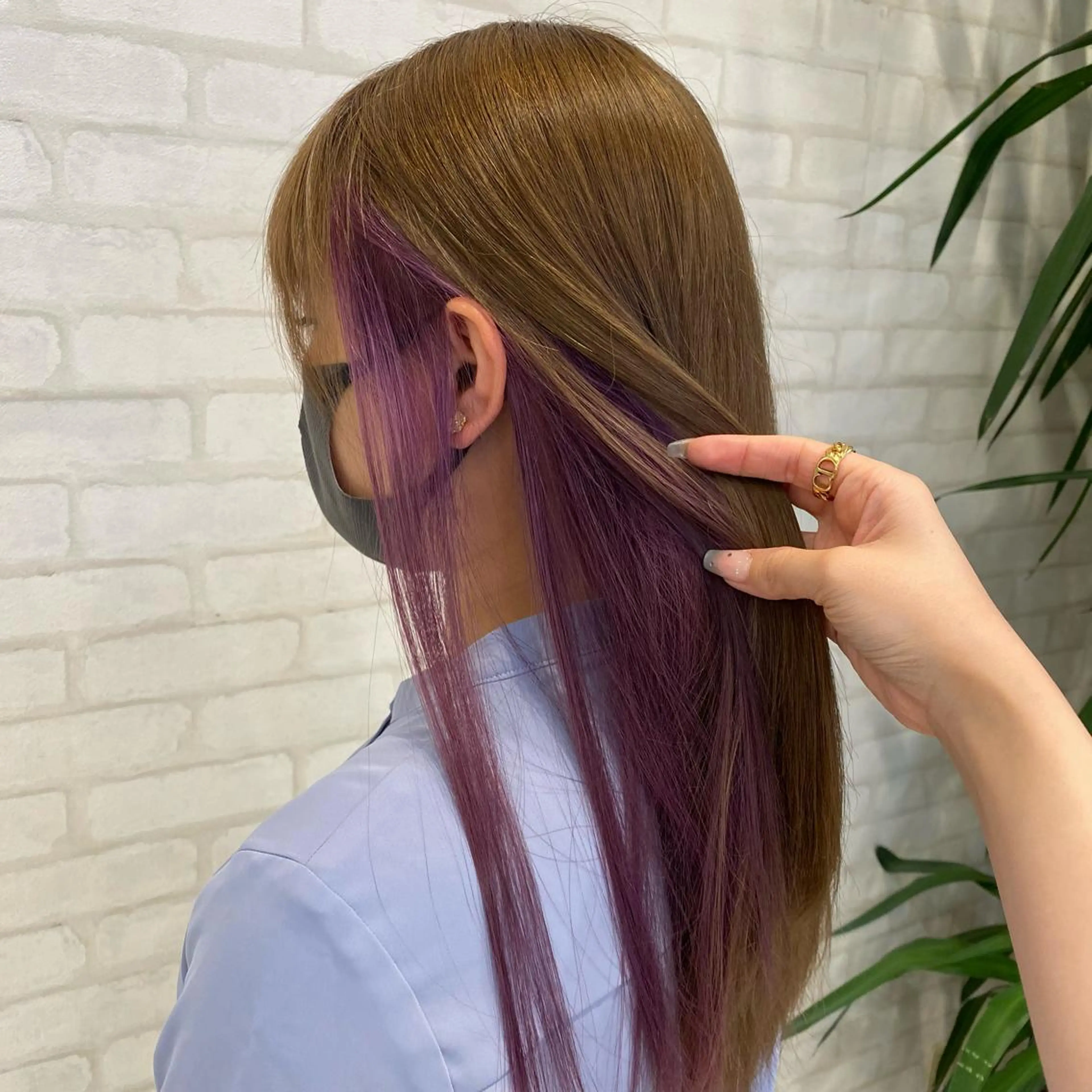 セミロング カラー カット ヘアカラー トリートメント ノンダメージサロンBonheur銀座並木通り店所属・ULTOWA/銀座 ERIのヘアスタイル
