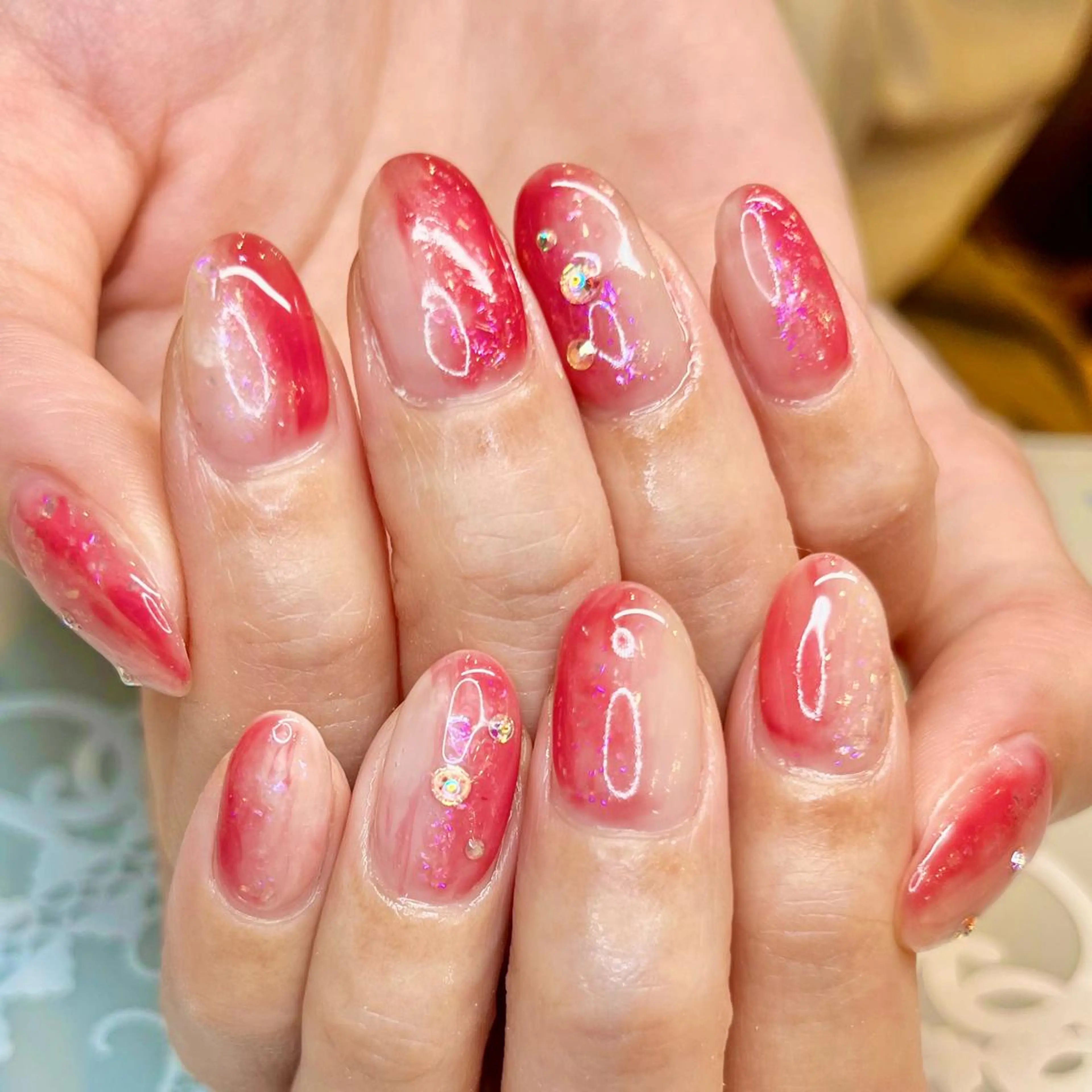 ショート カラー ネイル アートネイル オフィスネイル ワンカラーネイル ショートネイル ネイルサロン リリーブランシュ所属・森 瑞紀のネイルデザイン