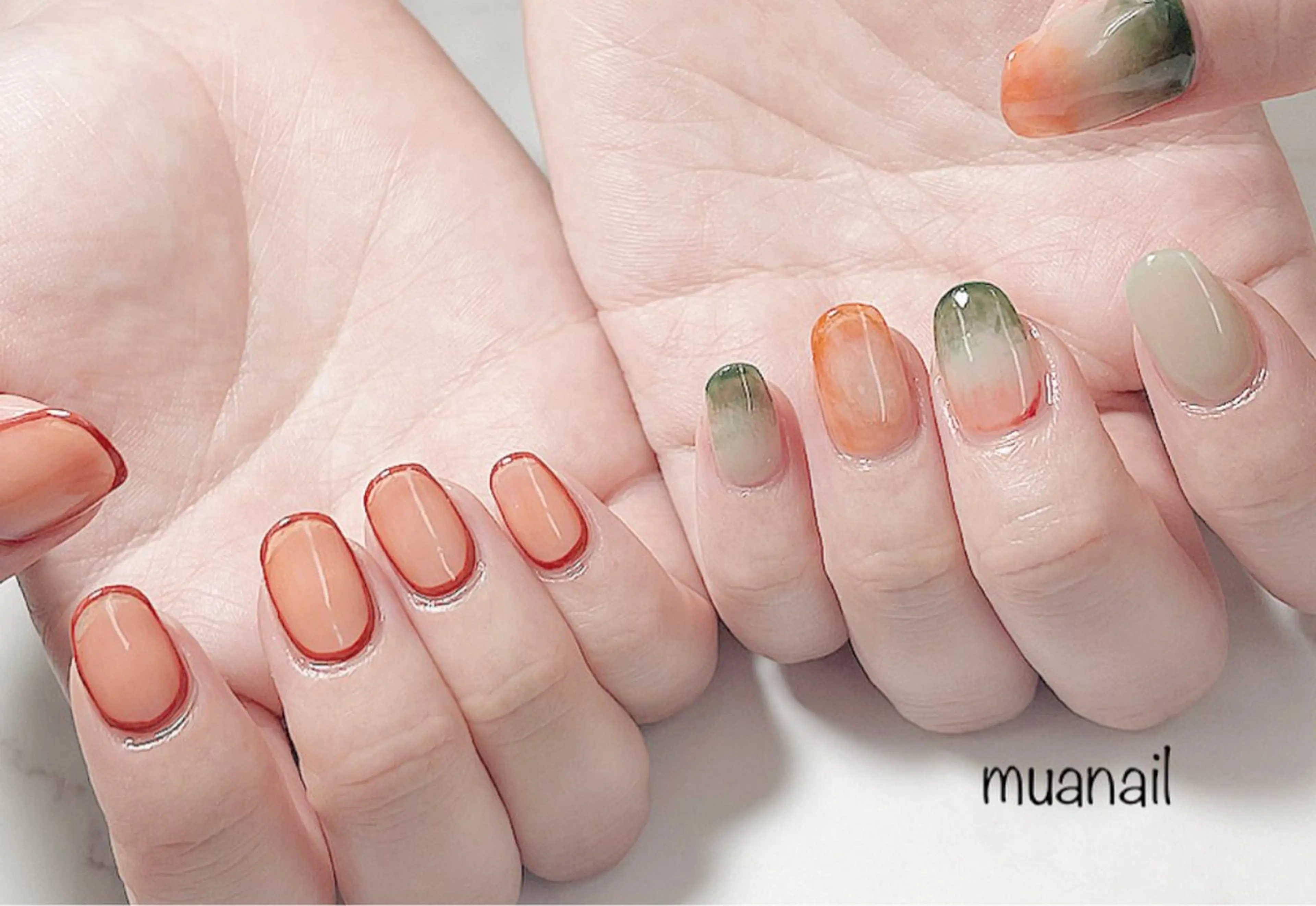 ネイル ブルー 夏ネイル ハンドネイル mua nail mikiのネイルデザイン