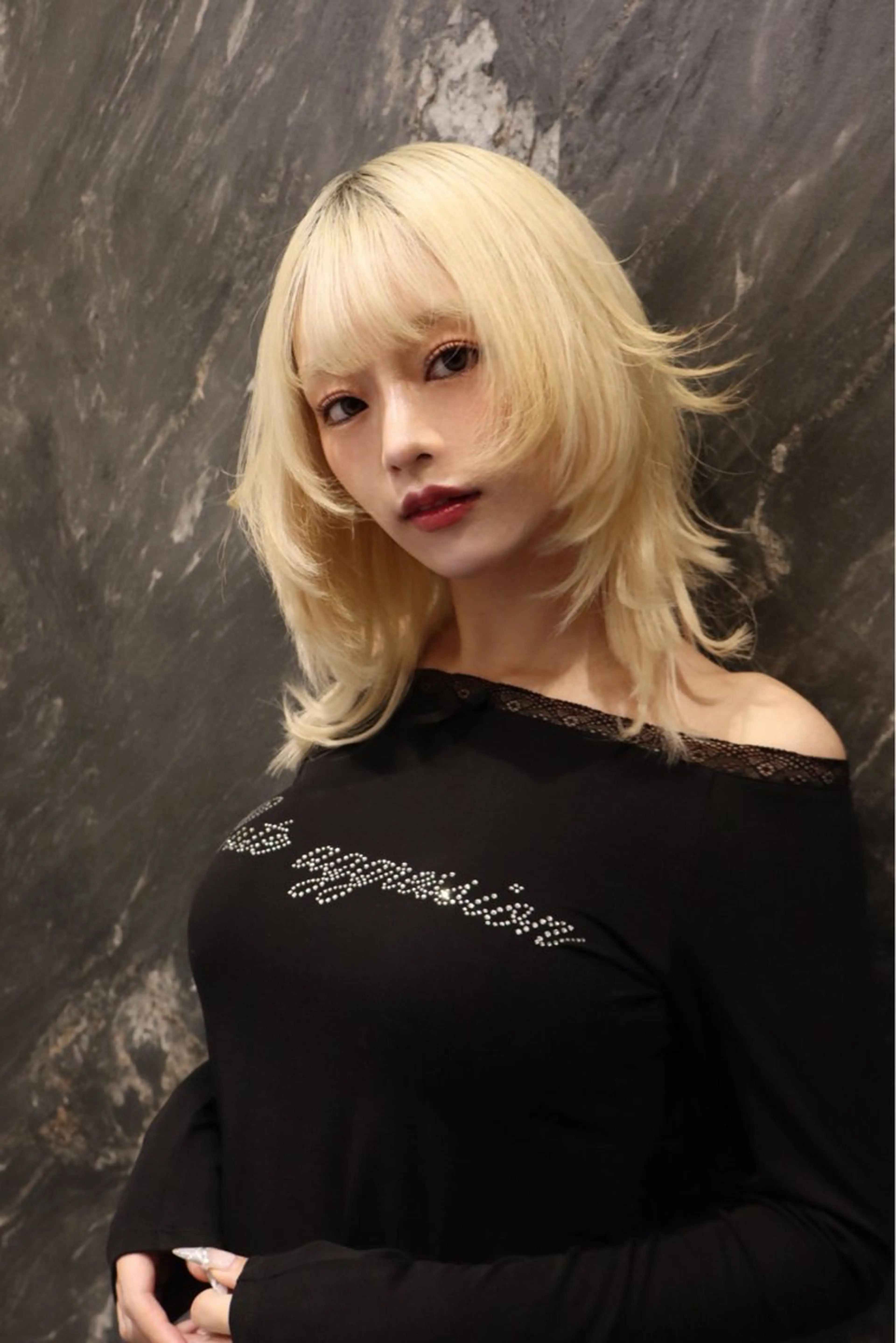 ミディアム カラー レイヤーカット /ハイトーンchaoのヘアスタイル