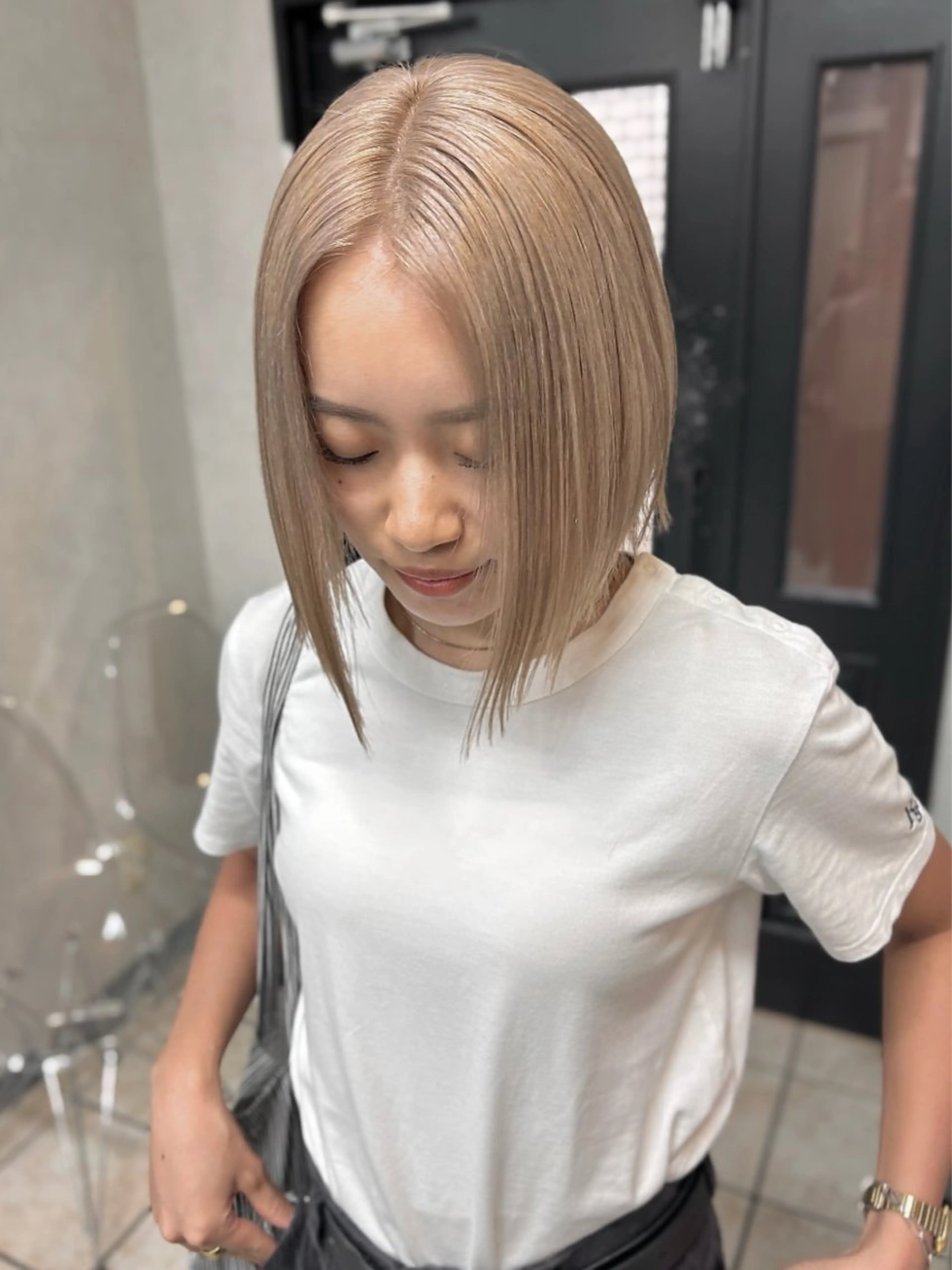 ロング カラー ヘアカラー ハイトーンカラー🩶 大阪/kanonのヘアスタイル