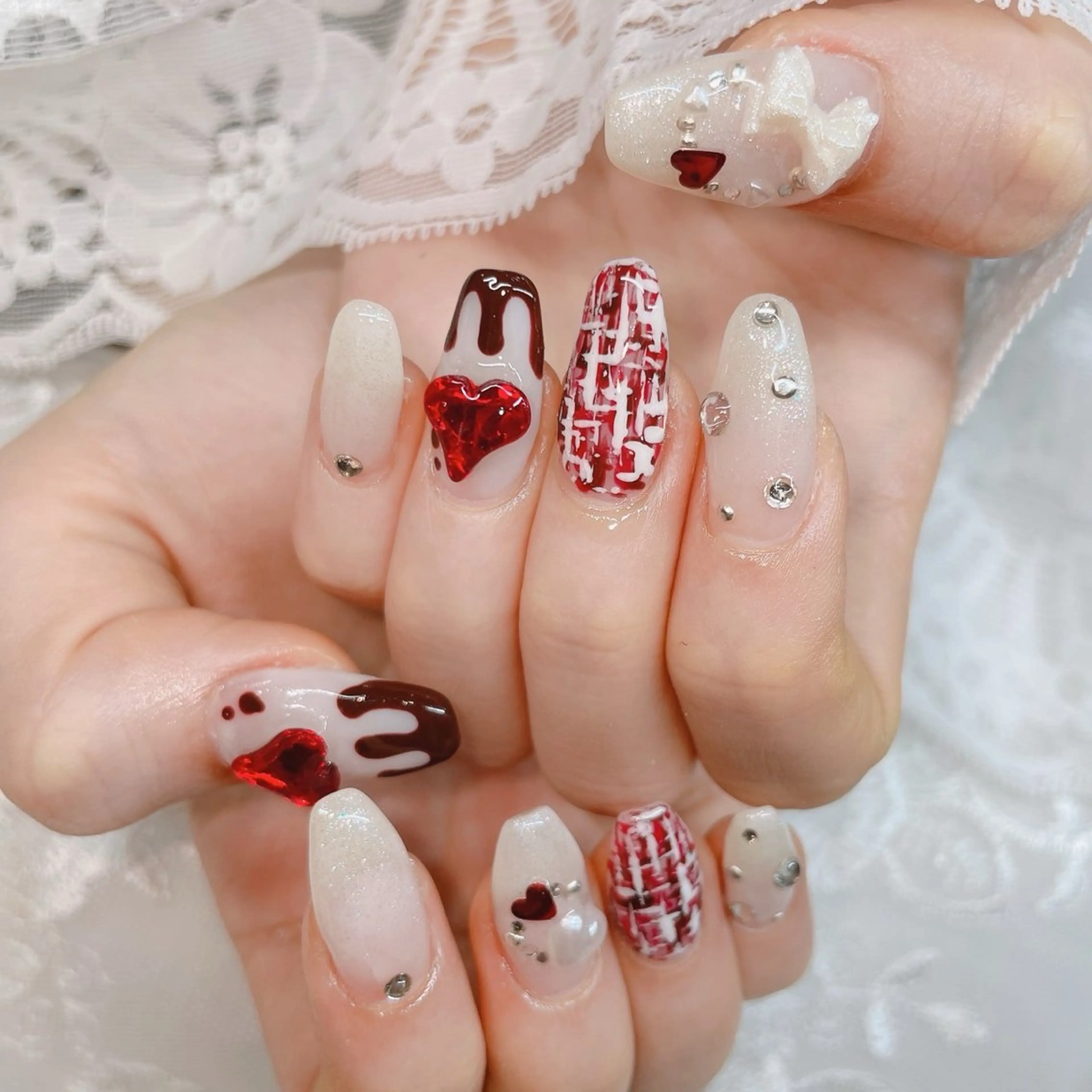ロング ハンドネイル ハンドケア 💜MIYA nail川崎店のネイルデザイン