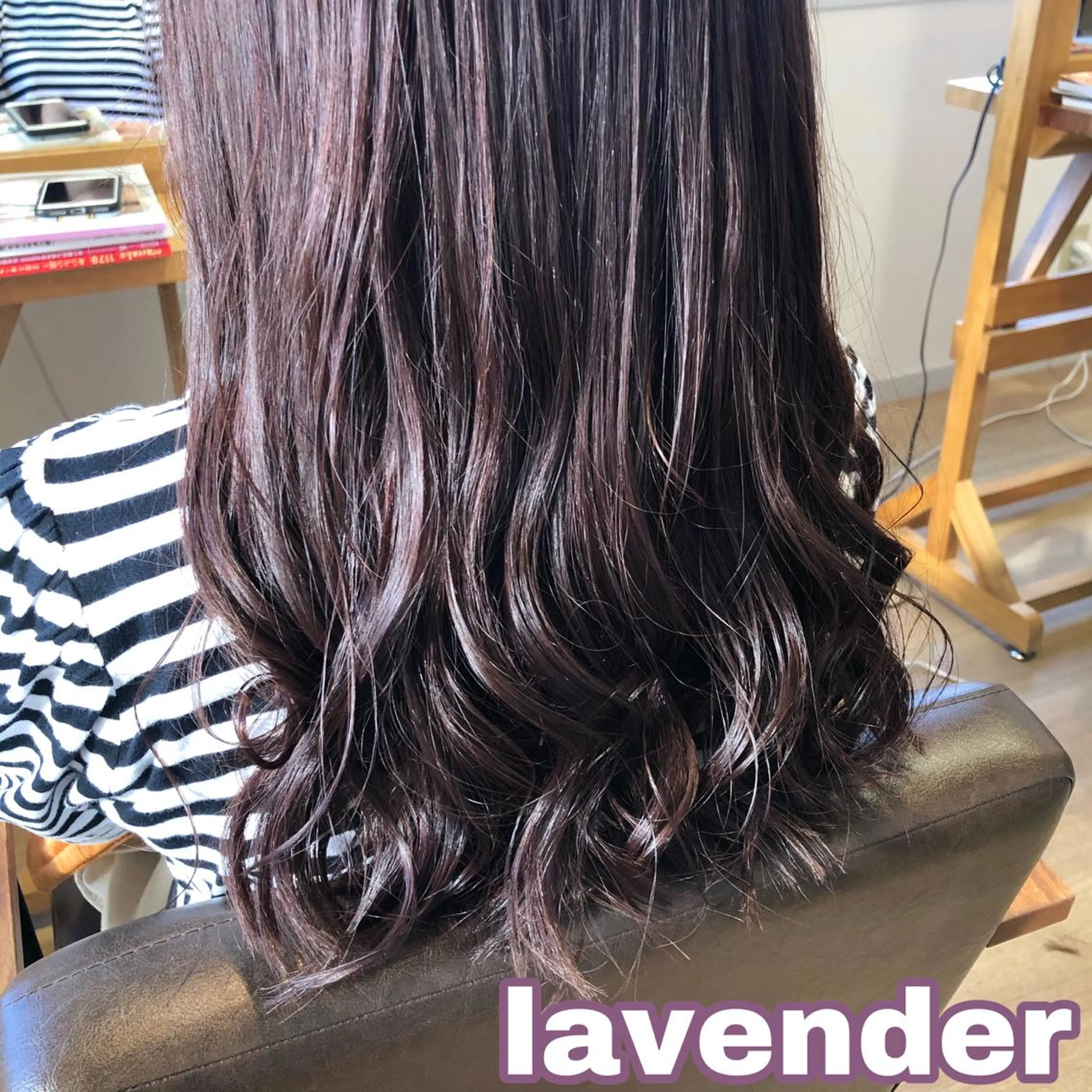 セミロング カラー ラベンダーカラー なつき/艶ピンク/ girly hairのヘアスタイル