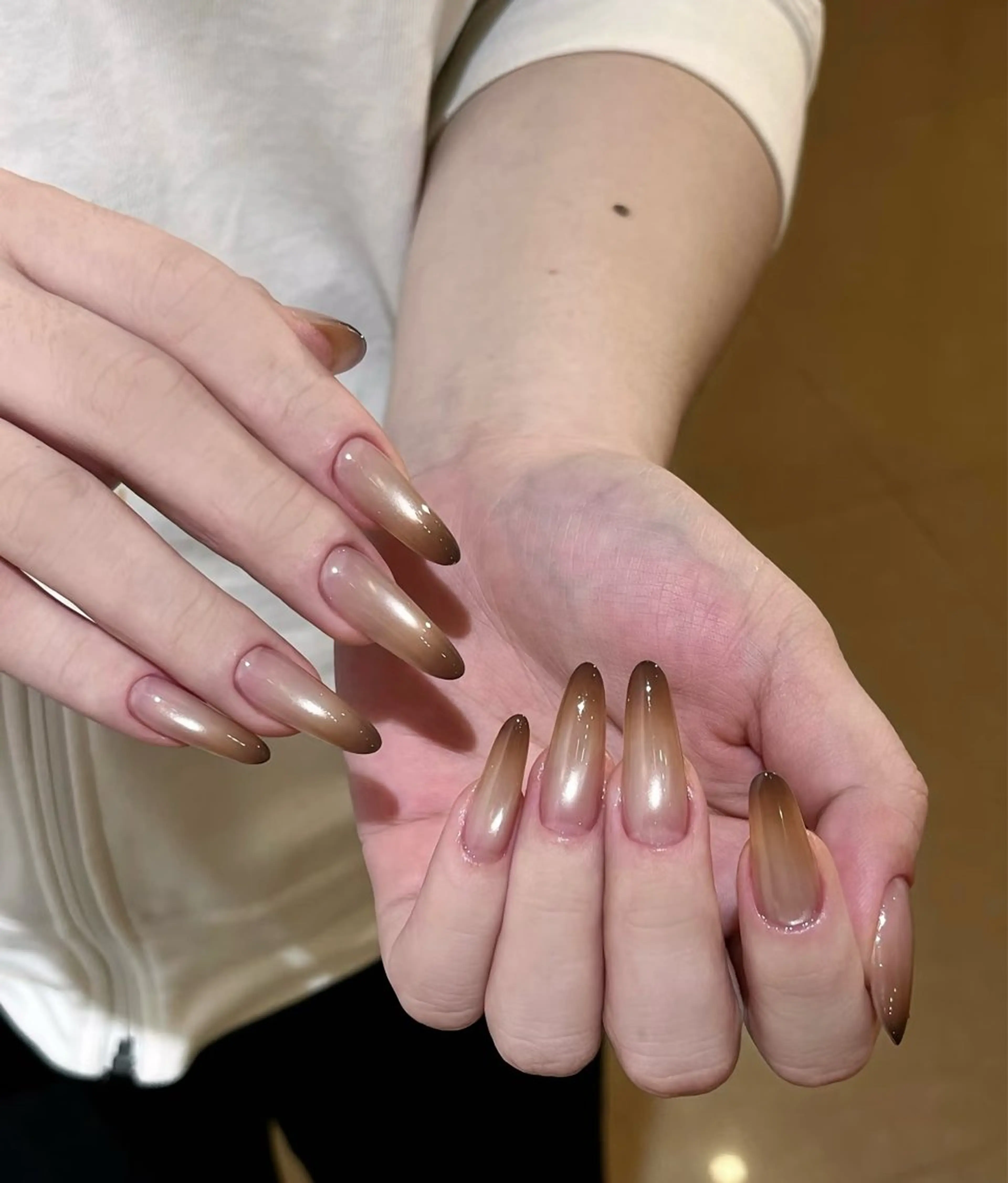 ネイル アートネイル オーロラネイル チークネイル 長さ出し フットネイル ハンドネイル Blossom nail【ブラソンネイル】所属・Blossom nail_Yuniのネイルデザイン