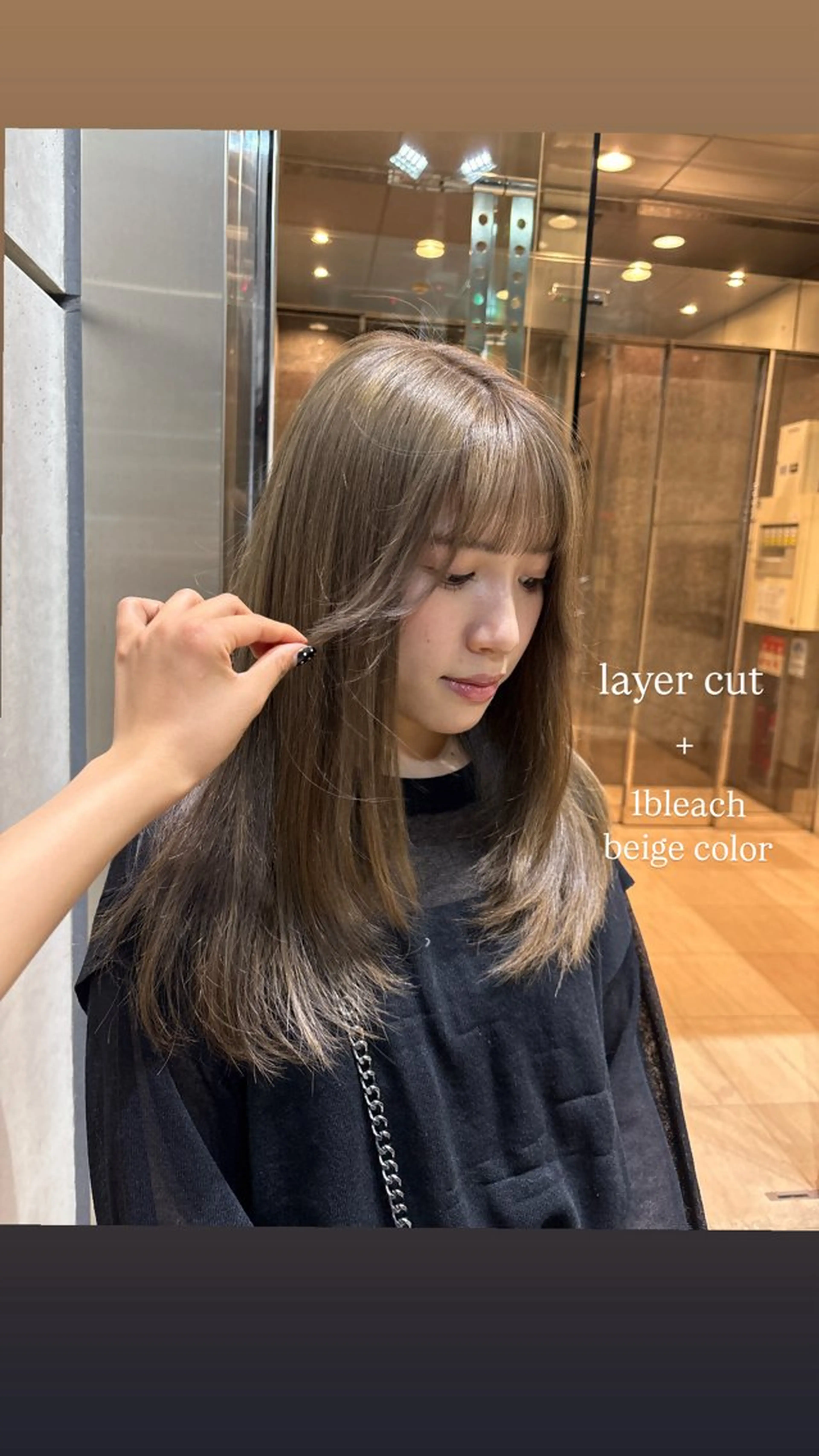 ロング ヘアカラー abe yuikaのヘアスタイル