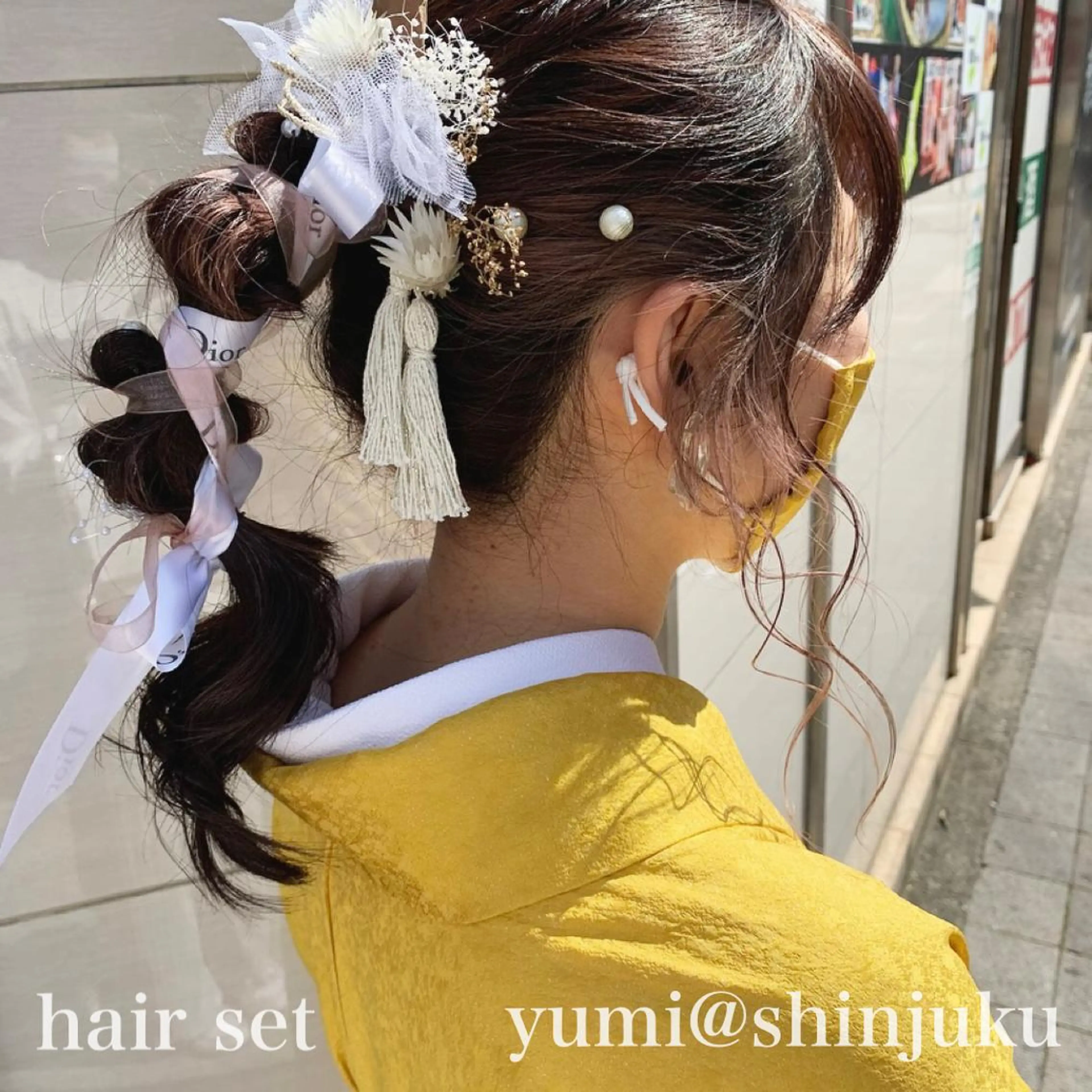 ロング カラー ヘアアレンジ ヘアセット 代表🎀 ふわモテ愛 され髪🩷yumiのヘアスタイル