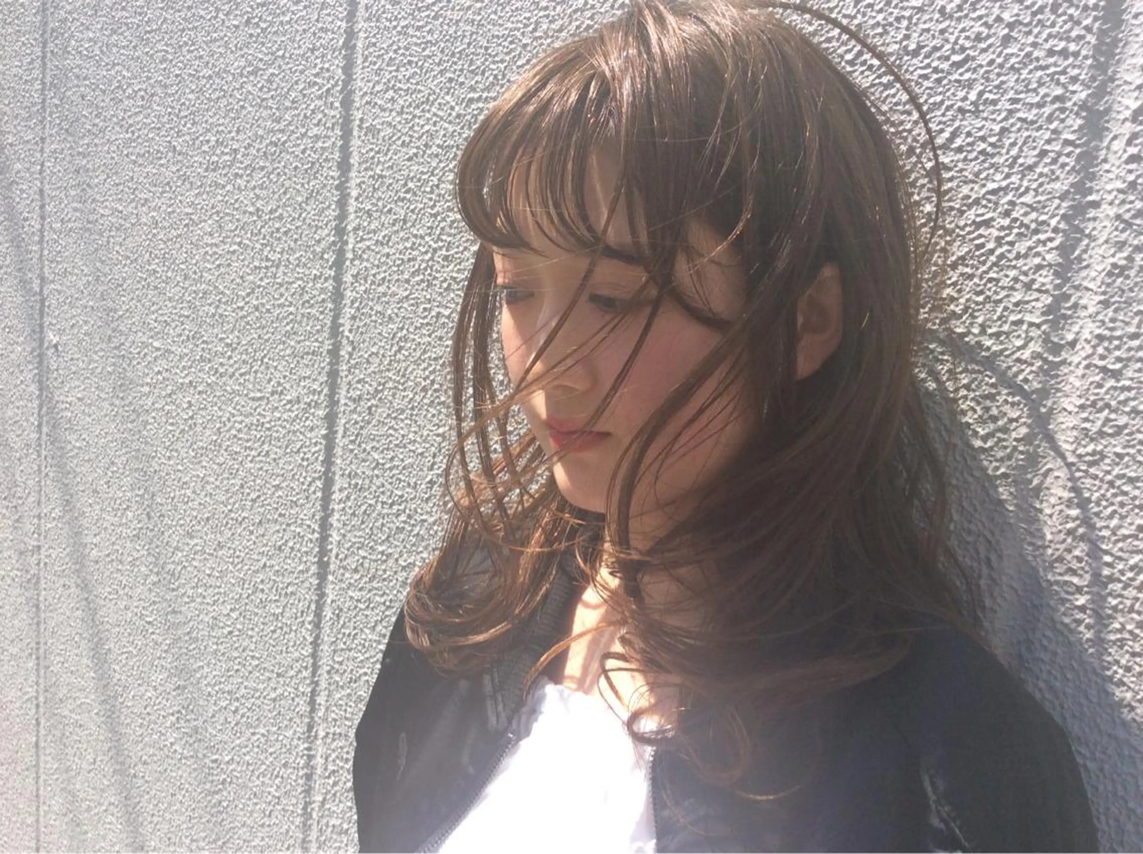 セミロング カラー パーマ ヘアアレンジ ベージュカラー 透明感カラー フォギーベージュ 日比 貴大/ minim hairのヘアスタイル