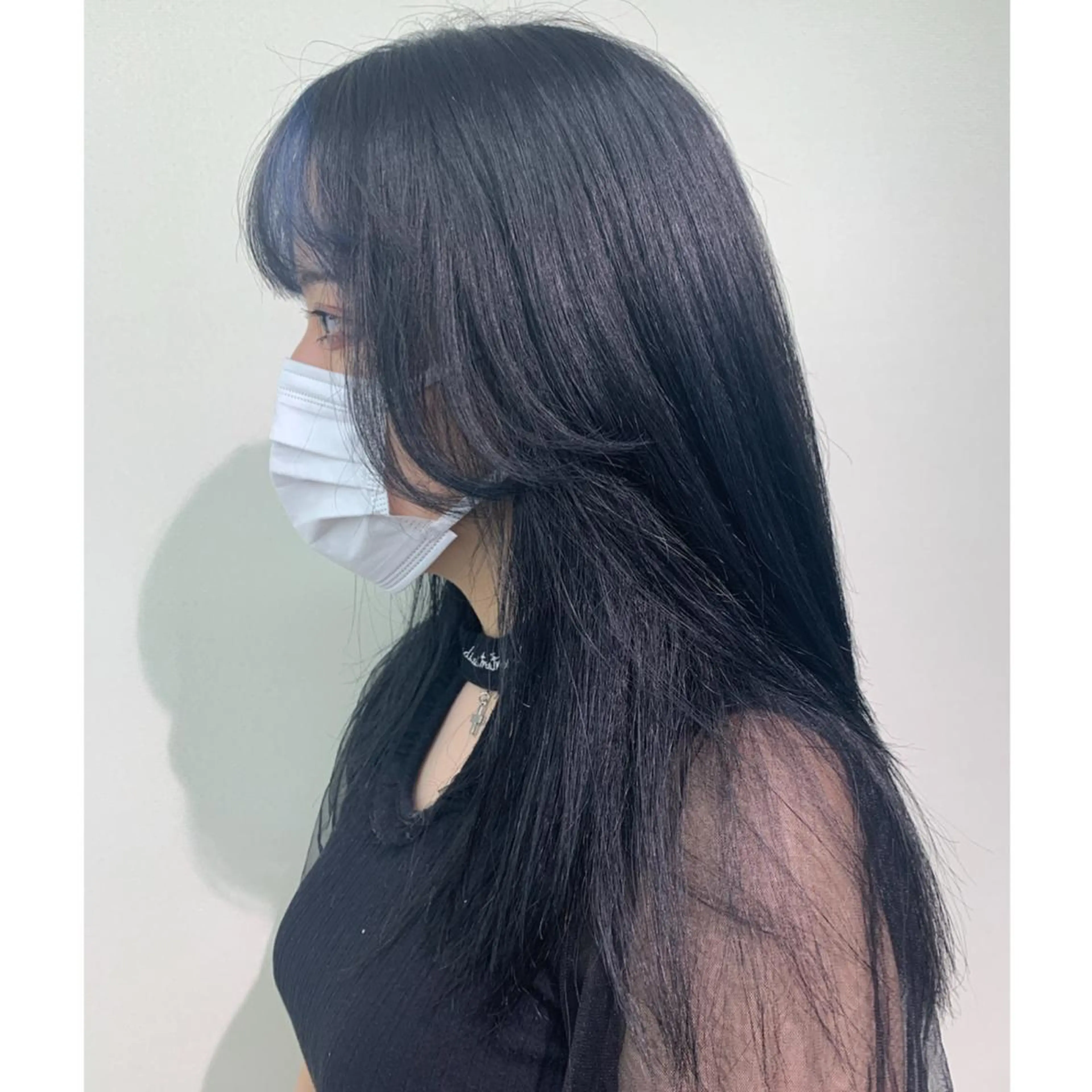 セミロング カラー 韓国🤍ワンホンヘア みかん🇨🇳のヘアスタイル