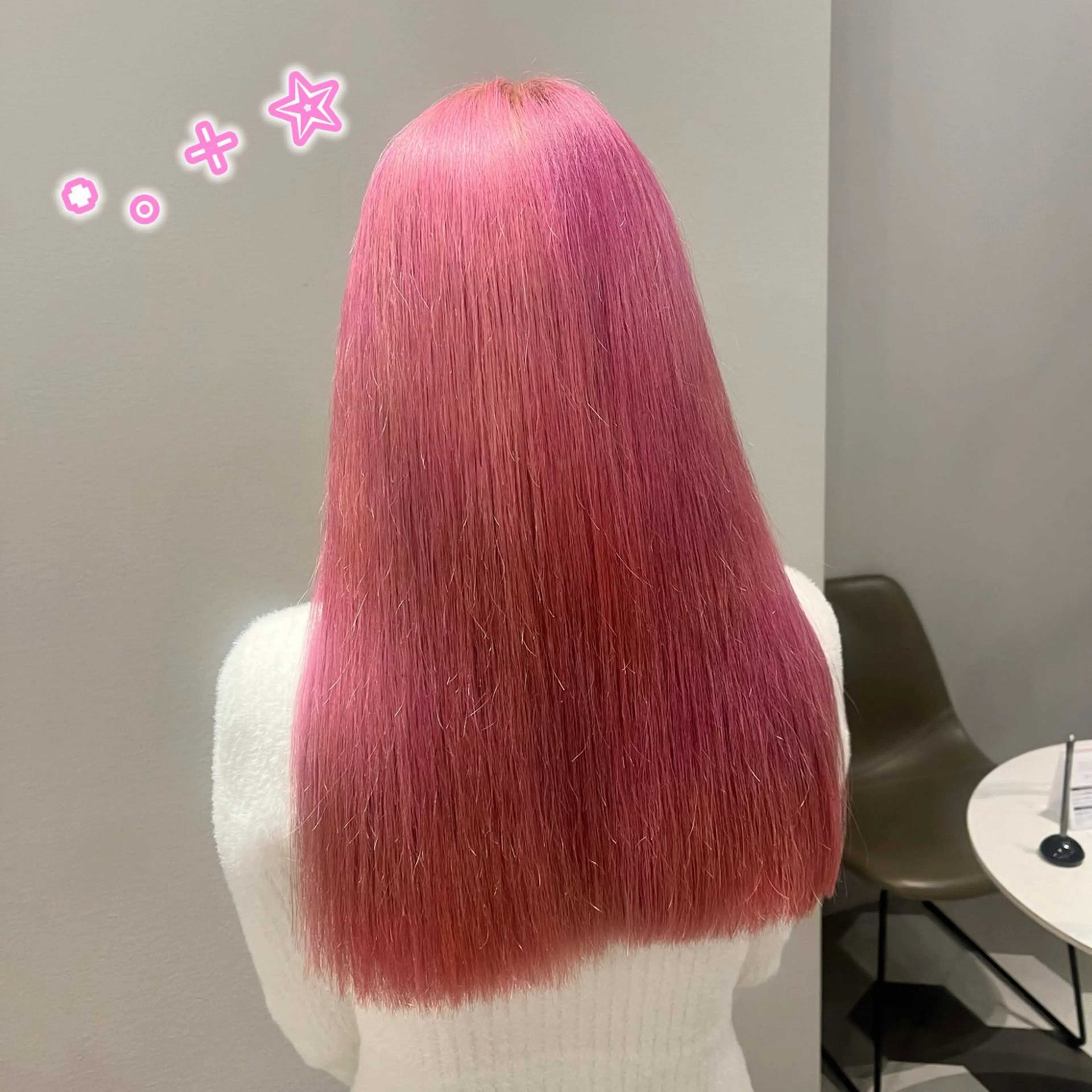 ロング カラー ヘアカラー ヘアセット/ピンク /レッド/あつはのヘアスタイル