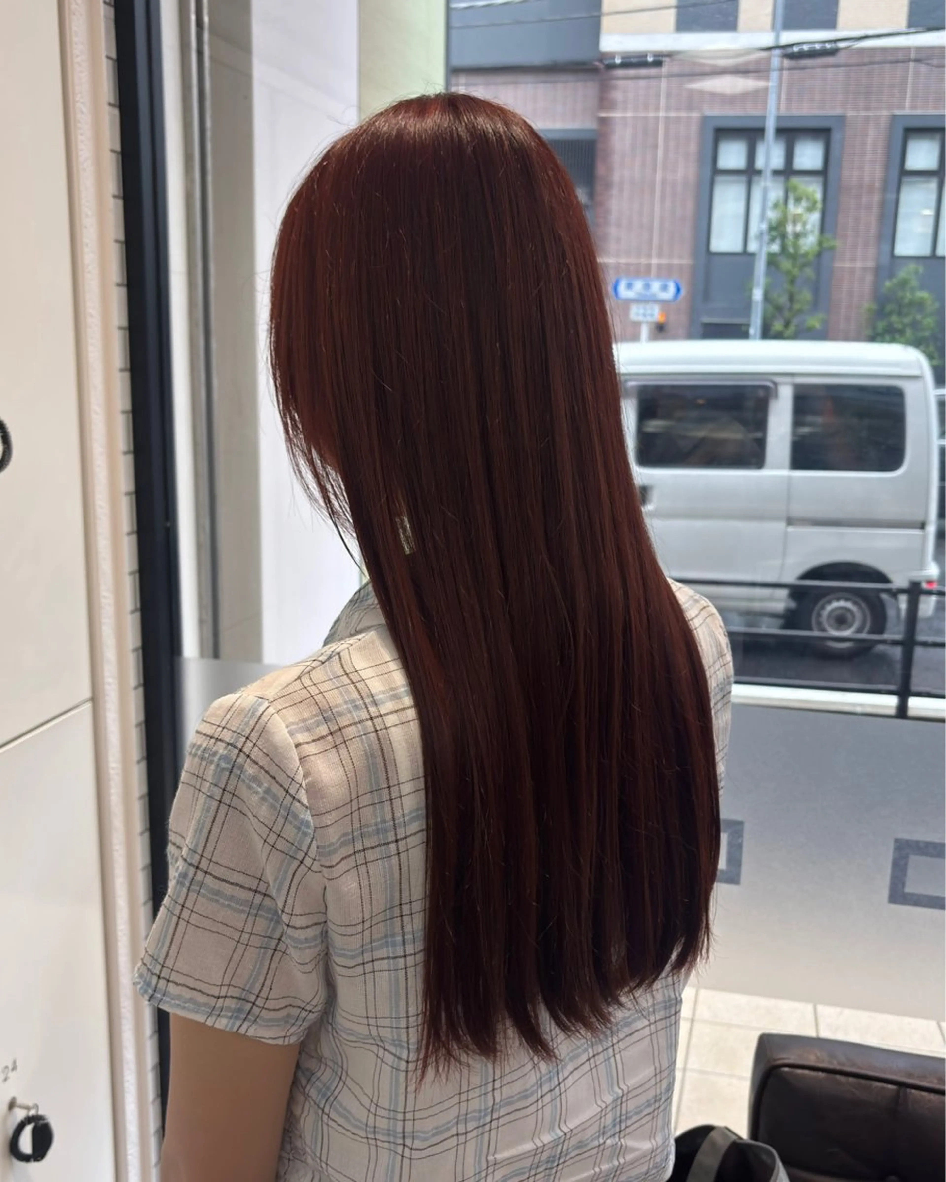 カラー ブラウンカラー オレンジ オレンジブラウン ヘアカラー レイヤーカット🩶/ 暖色カラー🎀/麻咲のヘアスタイル