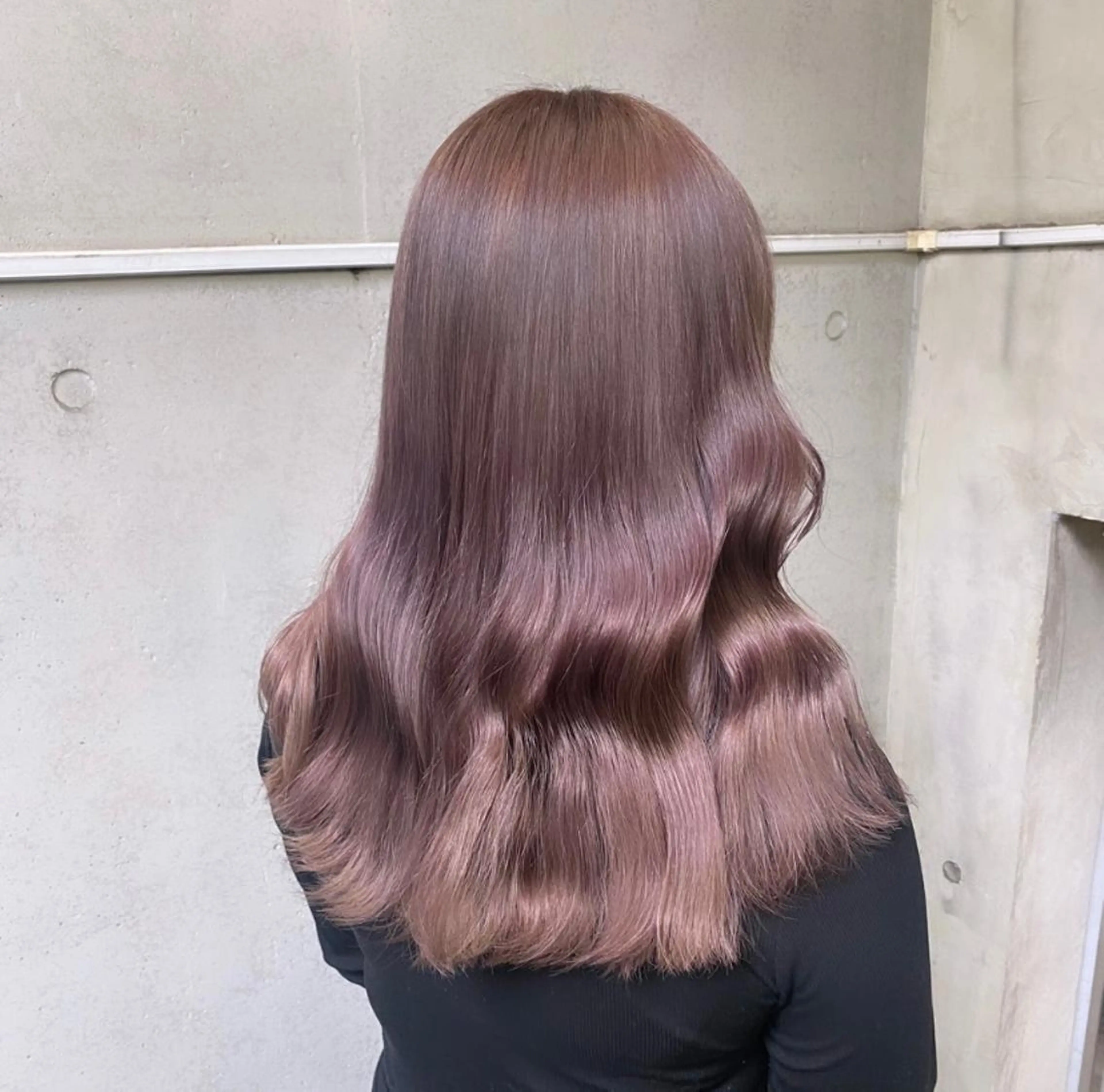 セミロング カラー アッシュ ベージュカラー 黒髪 ブルーカラー ブルーブラック 透明感/韓国風 🤍mito🤍のヘアスタイル