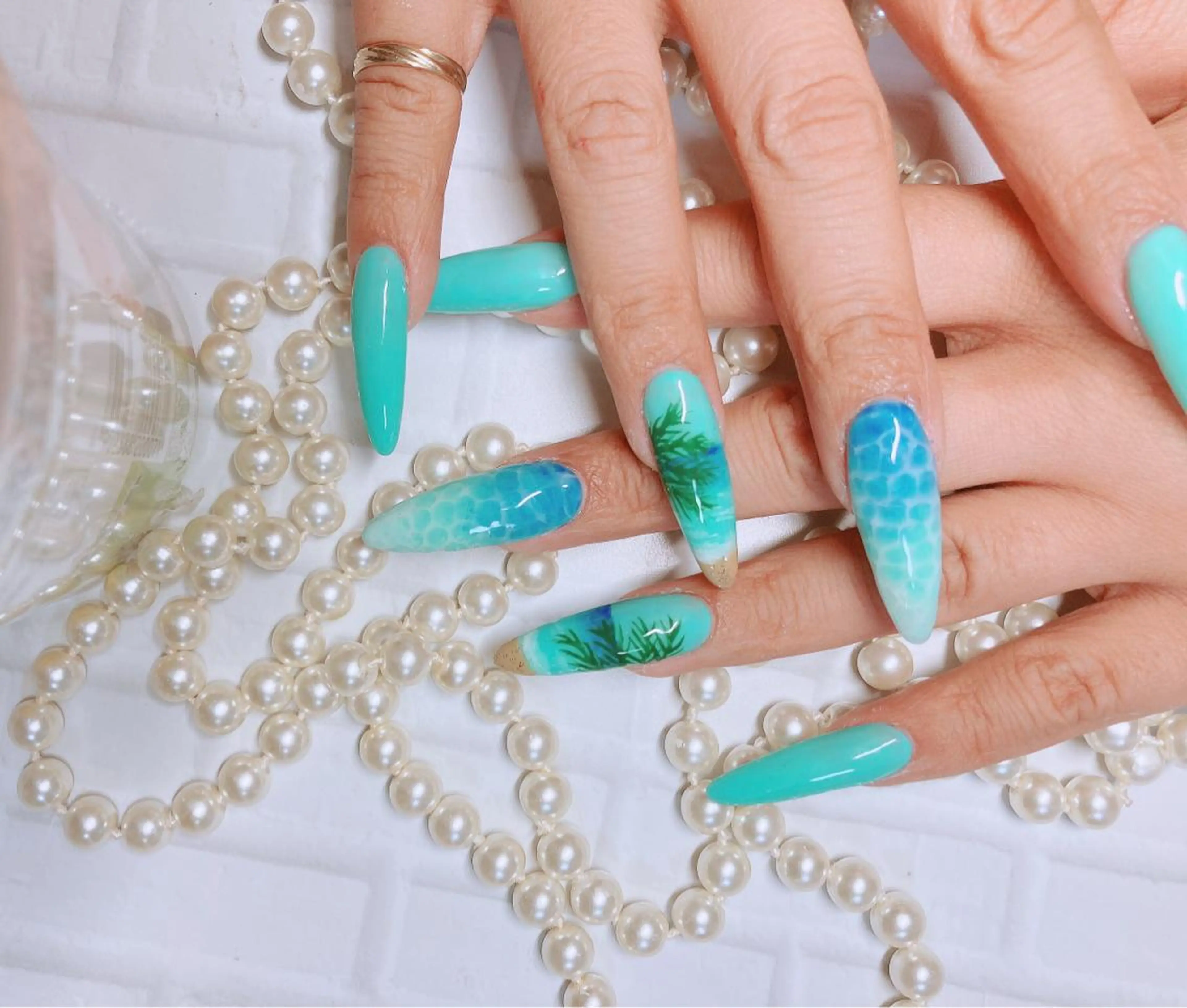スカルプアート2本💎✨指先からお洒落に大人シンプル💅✨の写真