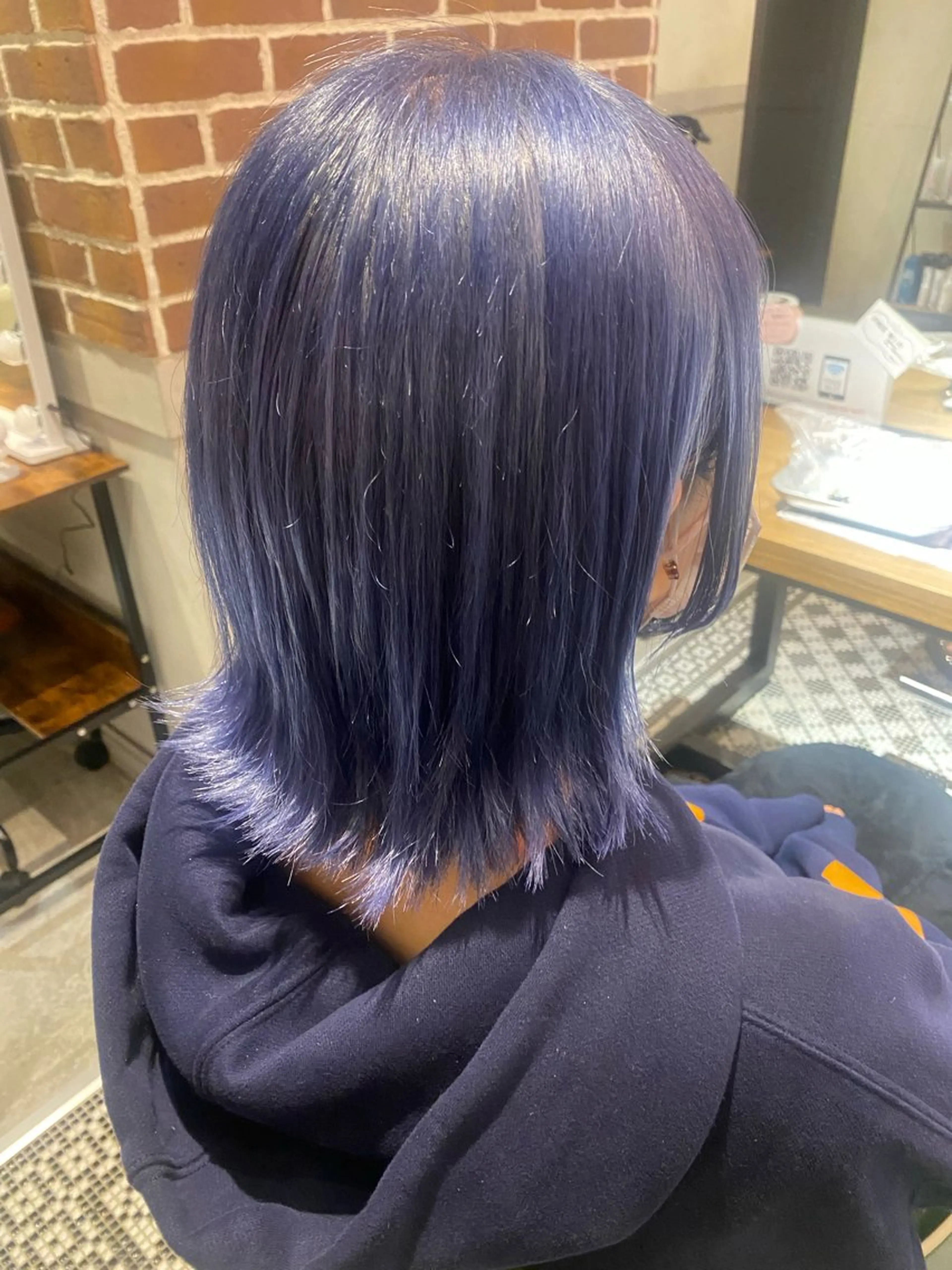 ショート カラー ブルーカラー ブルーラベンダー ラベンダーカラー カット ヘアカラー トリートメント 綱島店副店長 すずきひじりのヘアスタイル