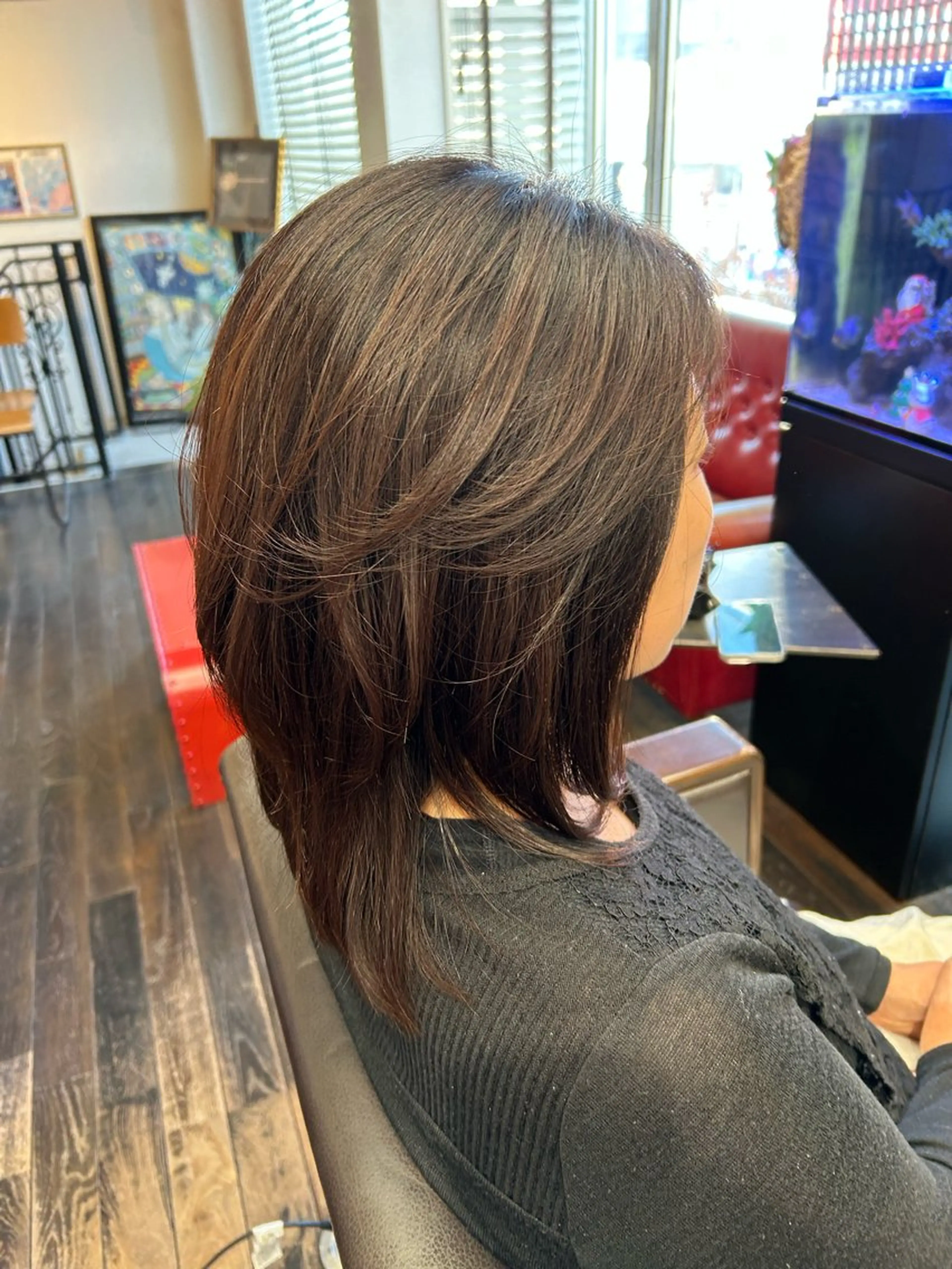 乾燥やパサつきが気になる大人女性の髪にぴったりのリタッチカラー✨の写真