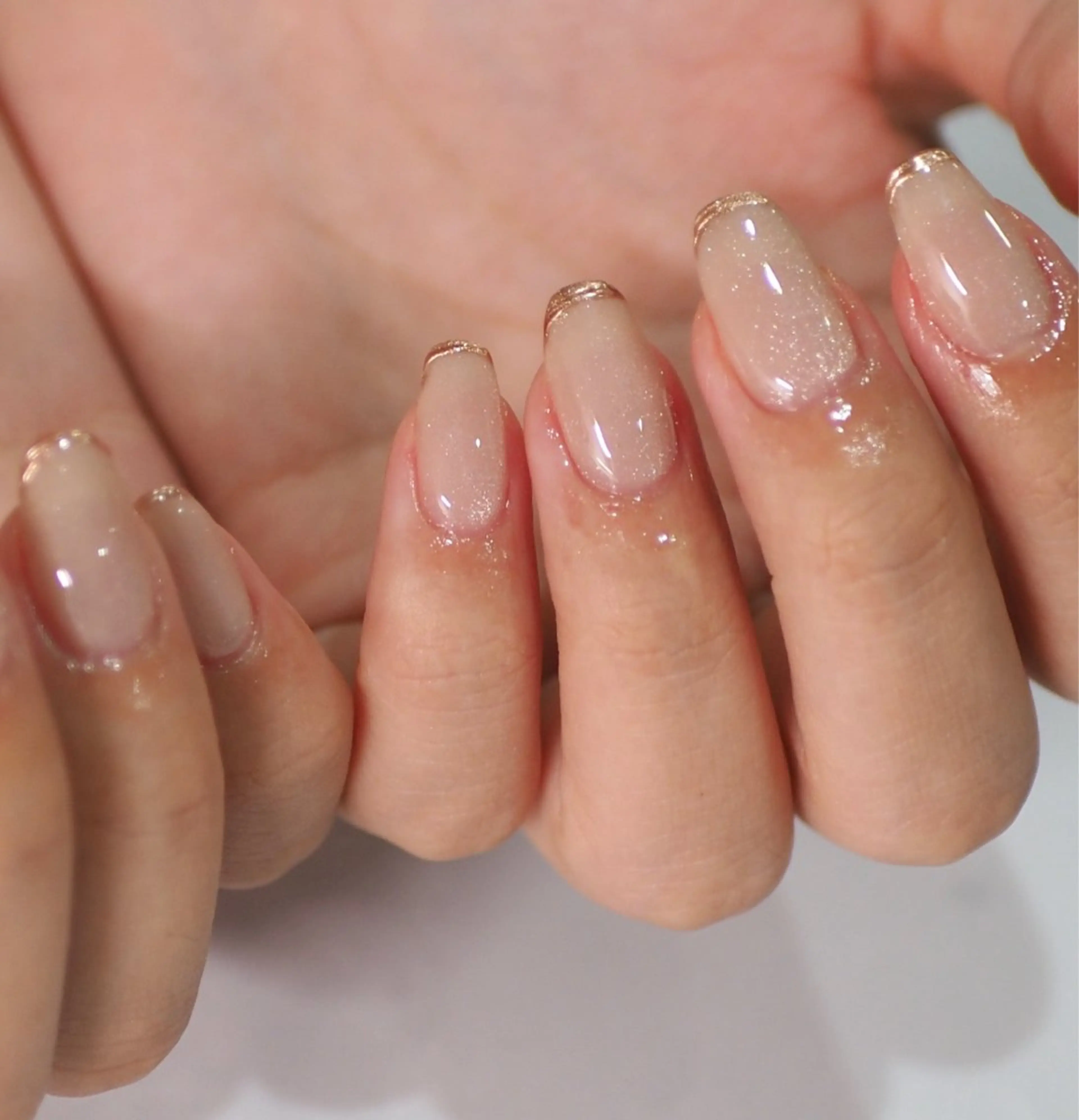 ネイル ジェルネイル マグネットネイル ニュアンスネイル パラジェル ピンク ハンドネイル tete nailstudioのネイルデザイン
