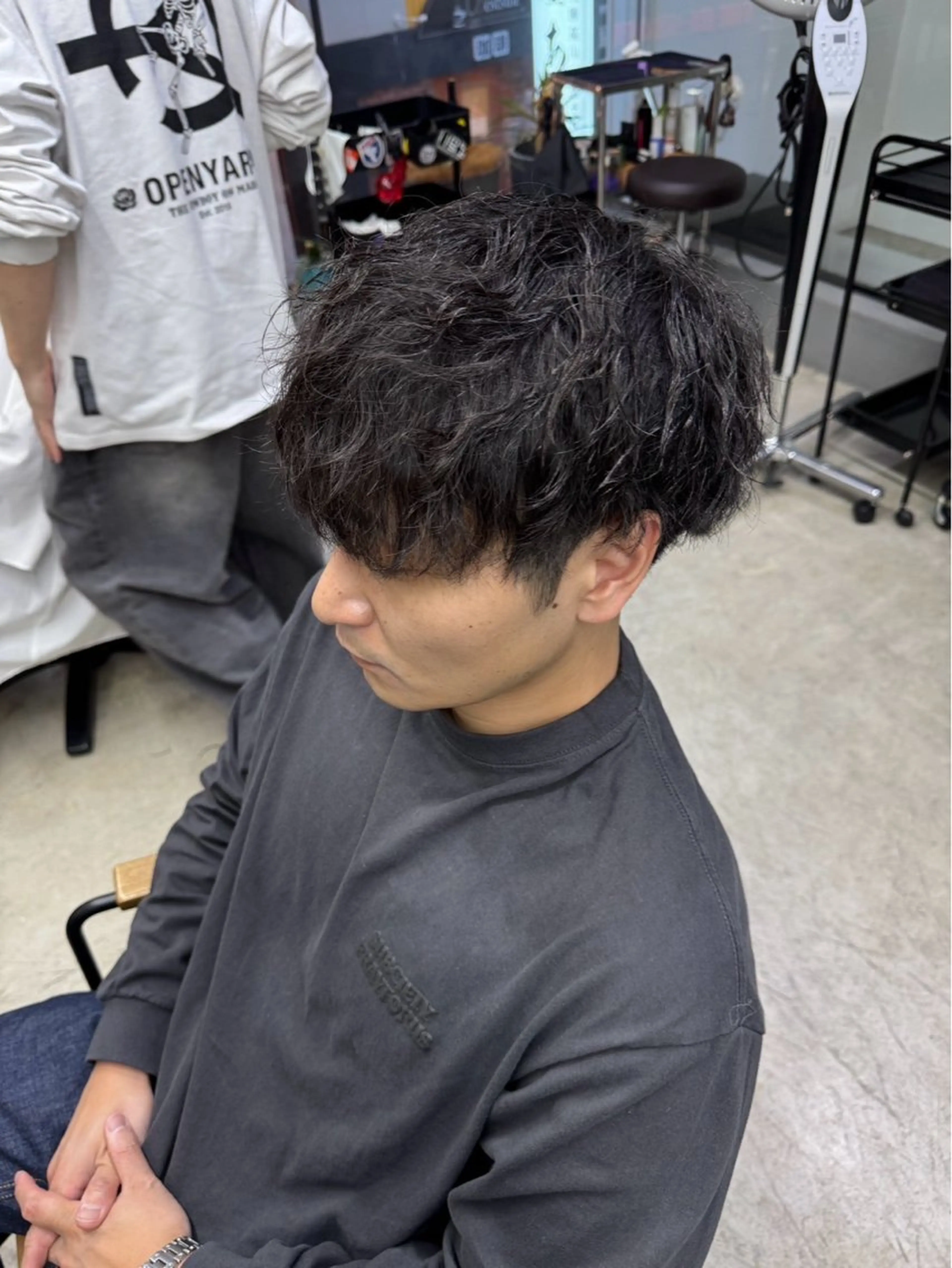 ショート パーマ メンズ カット パーマ メンズ専門サロン wokeのヘアスタイル