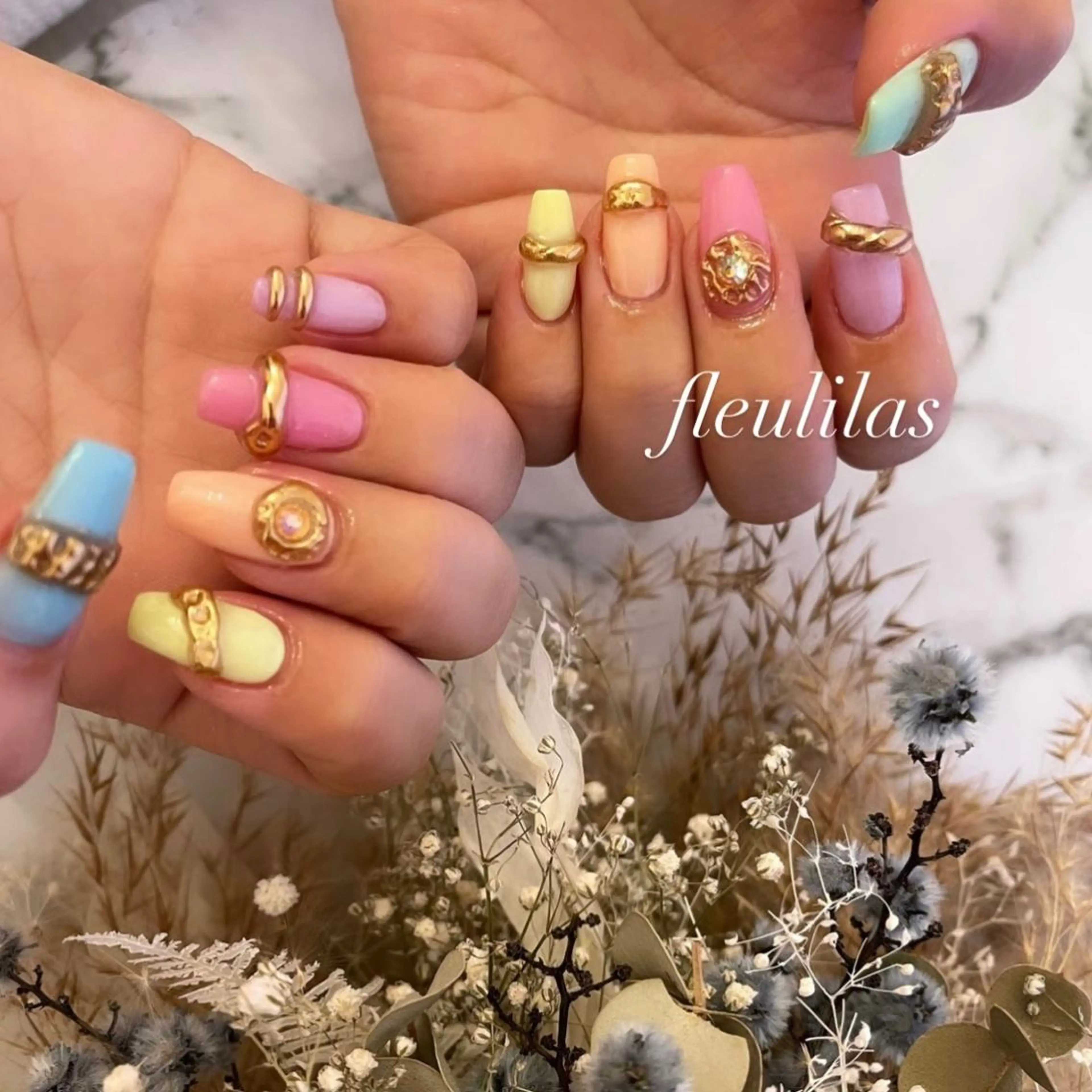 ネイル パステルネイル fleulilas 松葉のその他イメージ