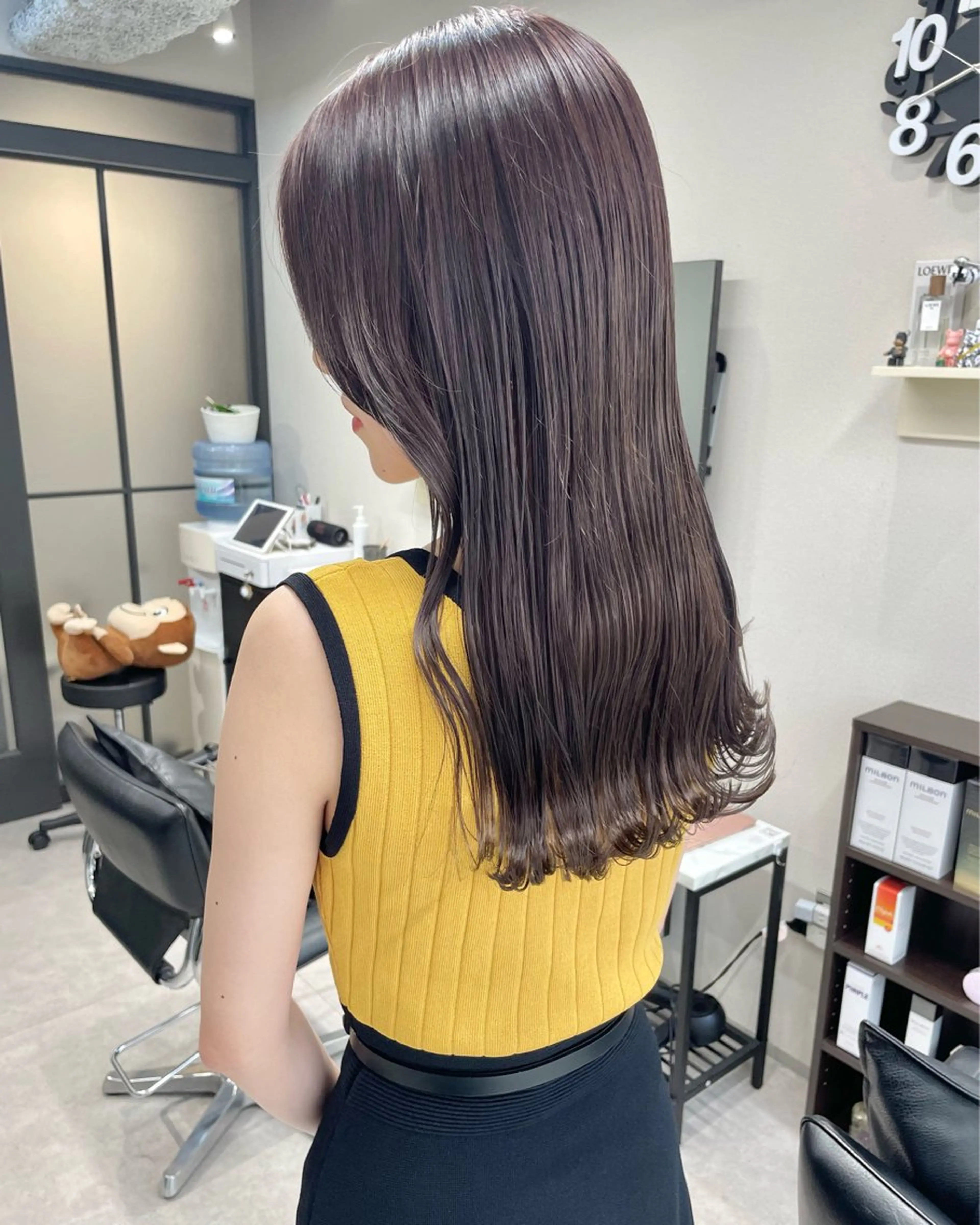 ロング カラー カット ヘアカラー トリートメント 髪質改善will hairdesignのヘアスタイル