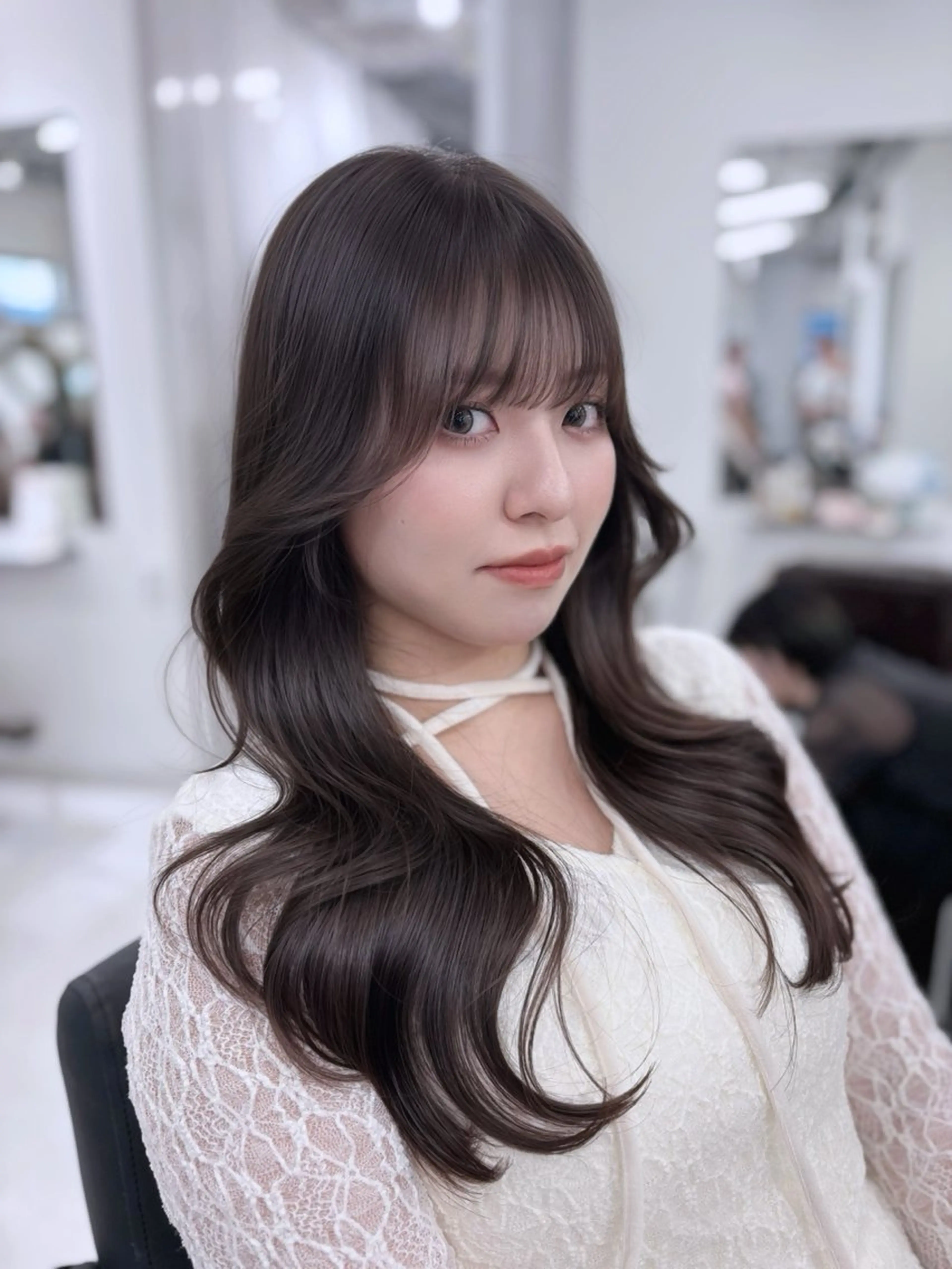 セミロング カラー カット ヘアカラー 赤みなしカラー/梅田 /レイヤー/IORIのヘアスタイル