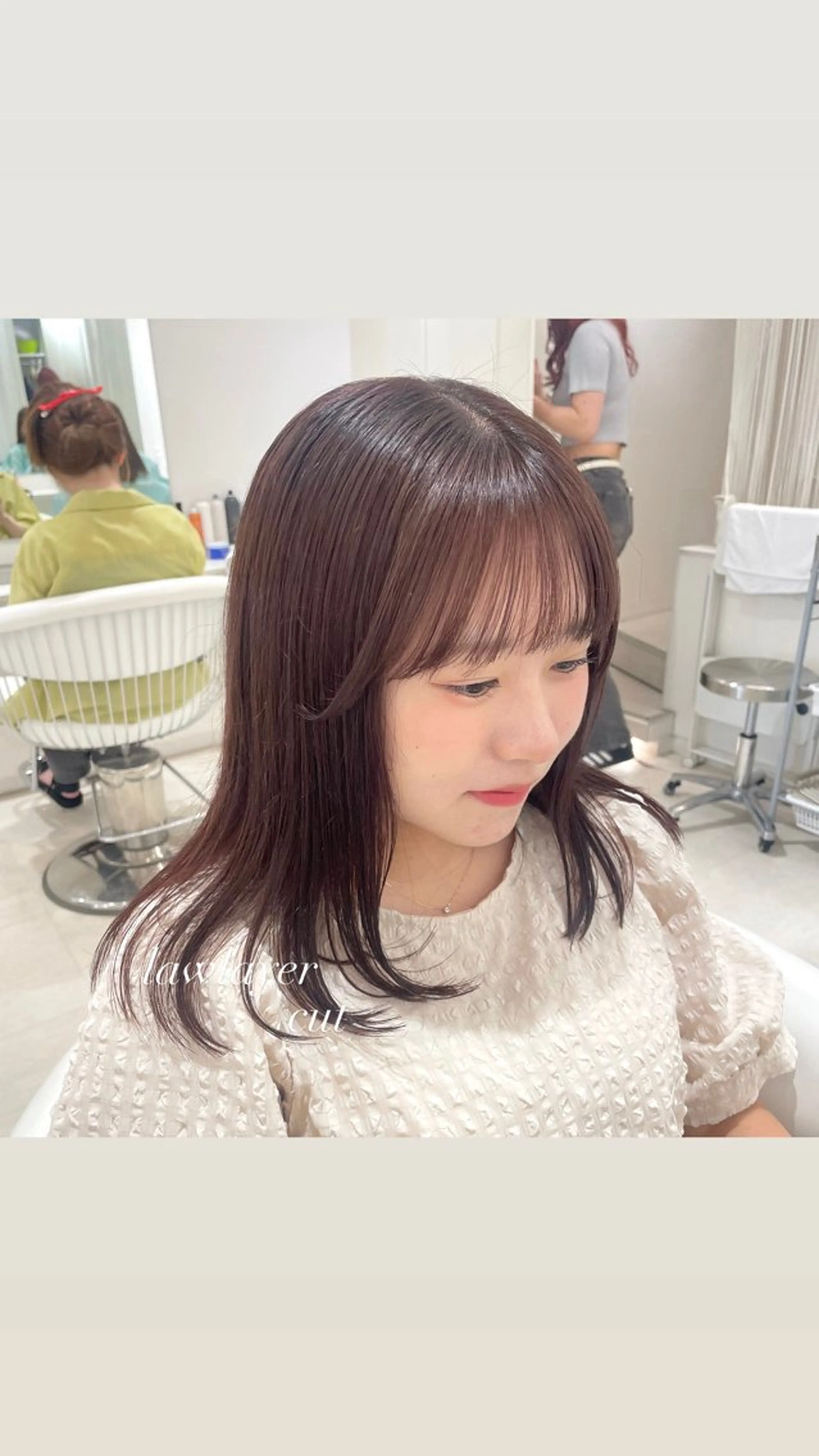 ミディアム カラー カット ヘアカラー トリートメント ParveMix 🩶🫧入江 香名のヘアスタイル