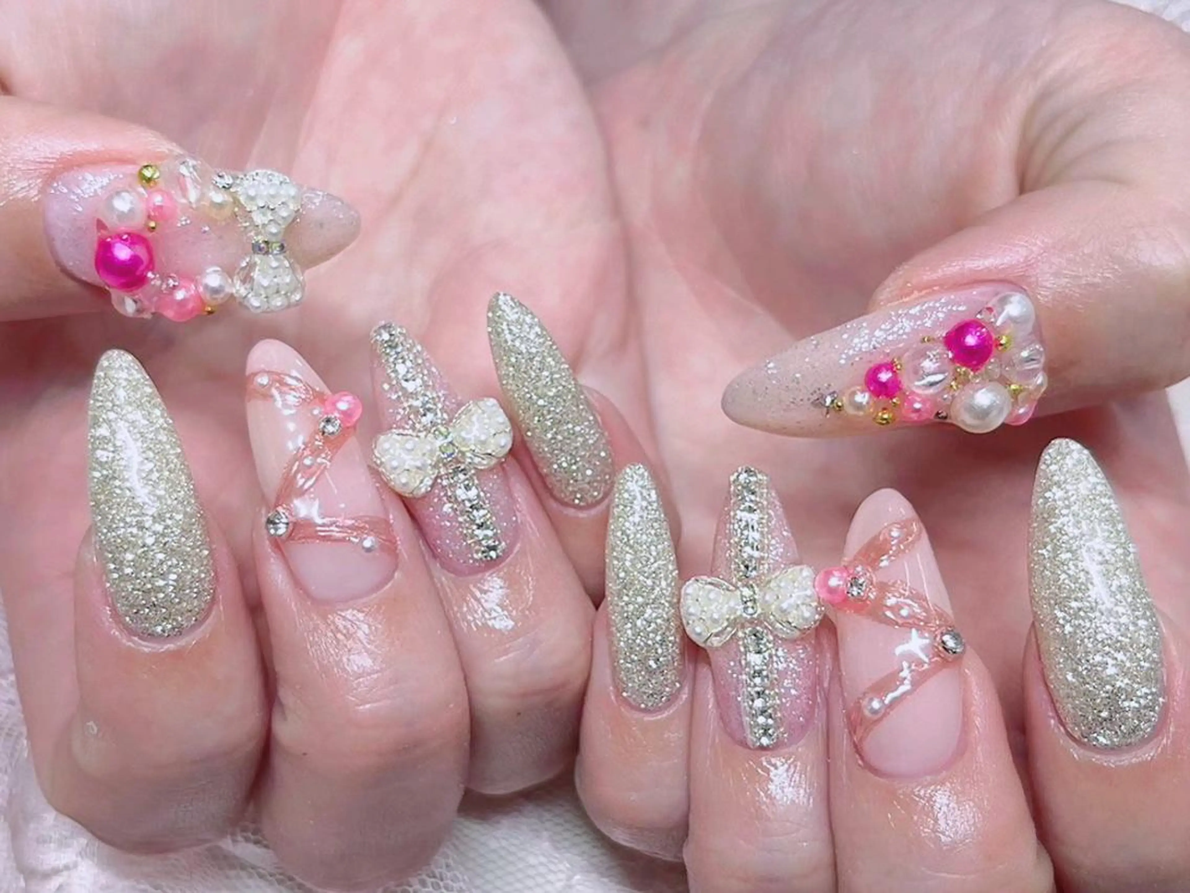 ネイル 成人式 スカルプネイル NAILSGOGO shibuyaのネイルデザイン