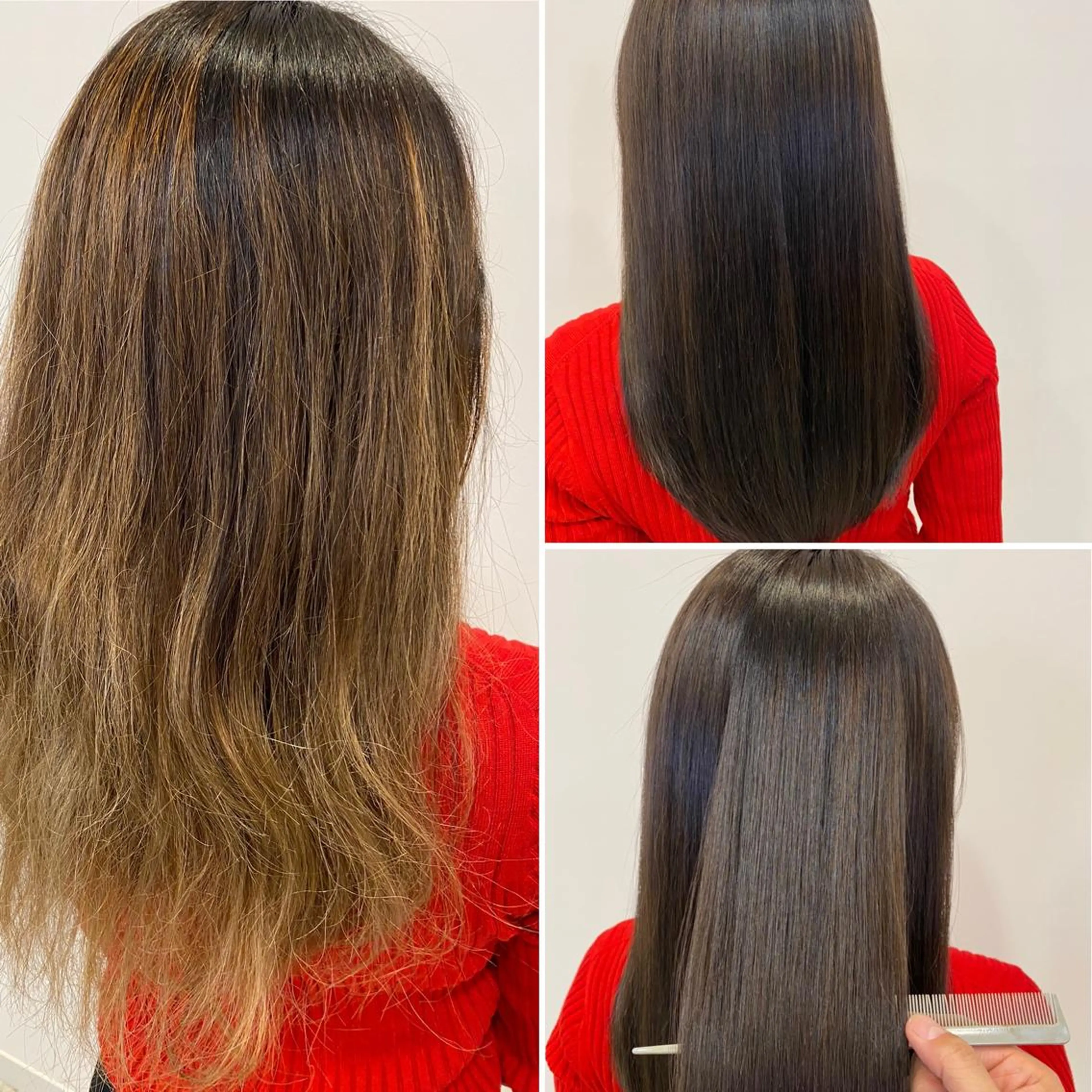 ロング カラー アクアカラー 髪質改善 ロング トリートメント 藤原 克宏のヘアスタイル