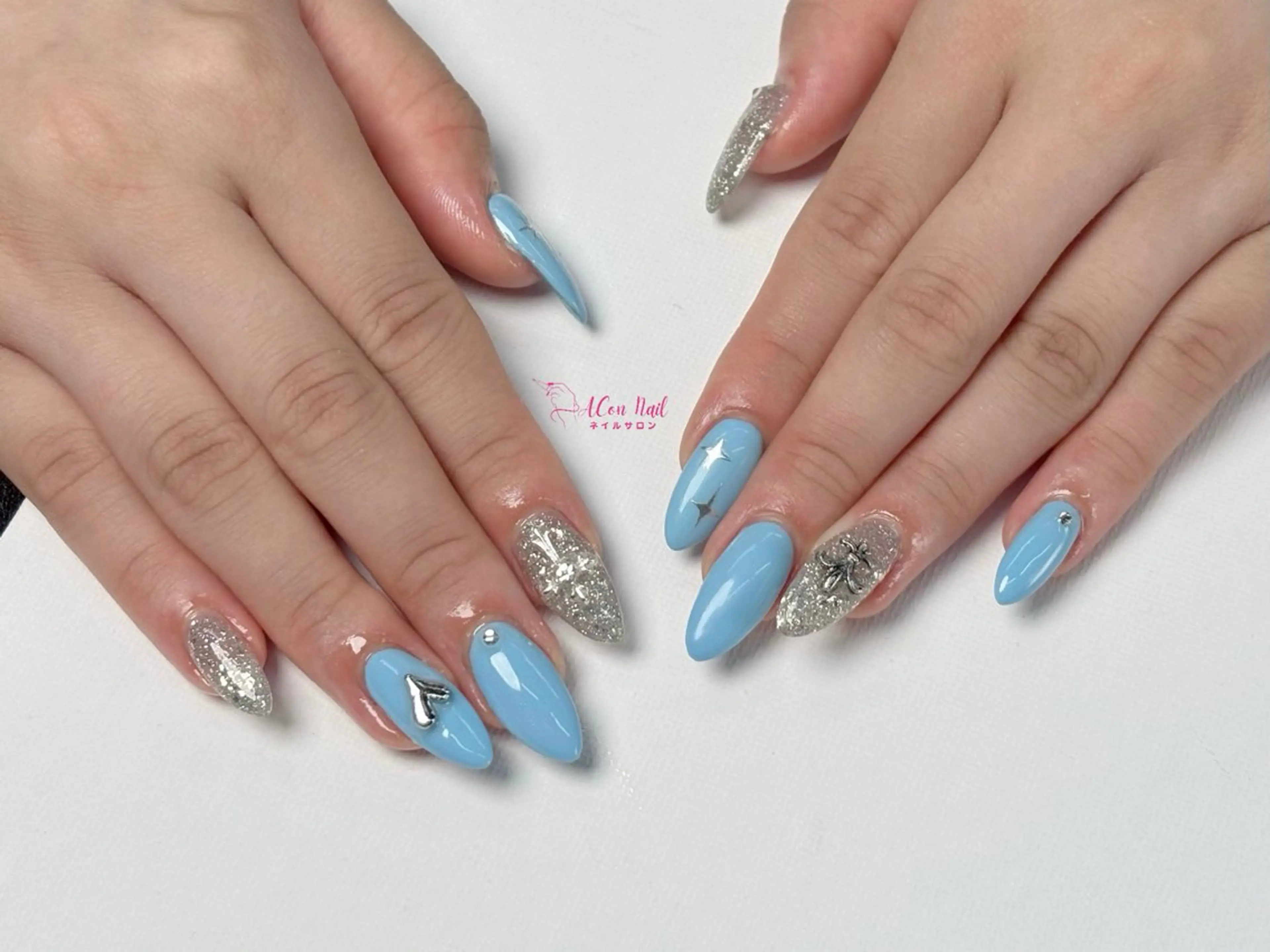 ネイル 桜ネイル 長さ出し フラワーネイル フレンチネイル ジェルネイル ハンドネイル AConNailSalon所属・ACon NailSalonのネイルデザイン