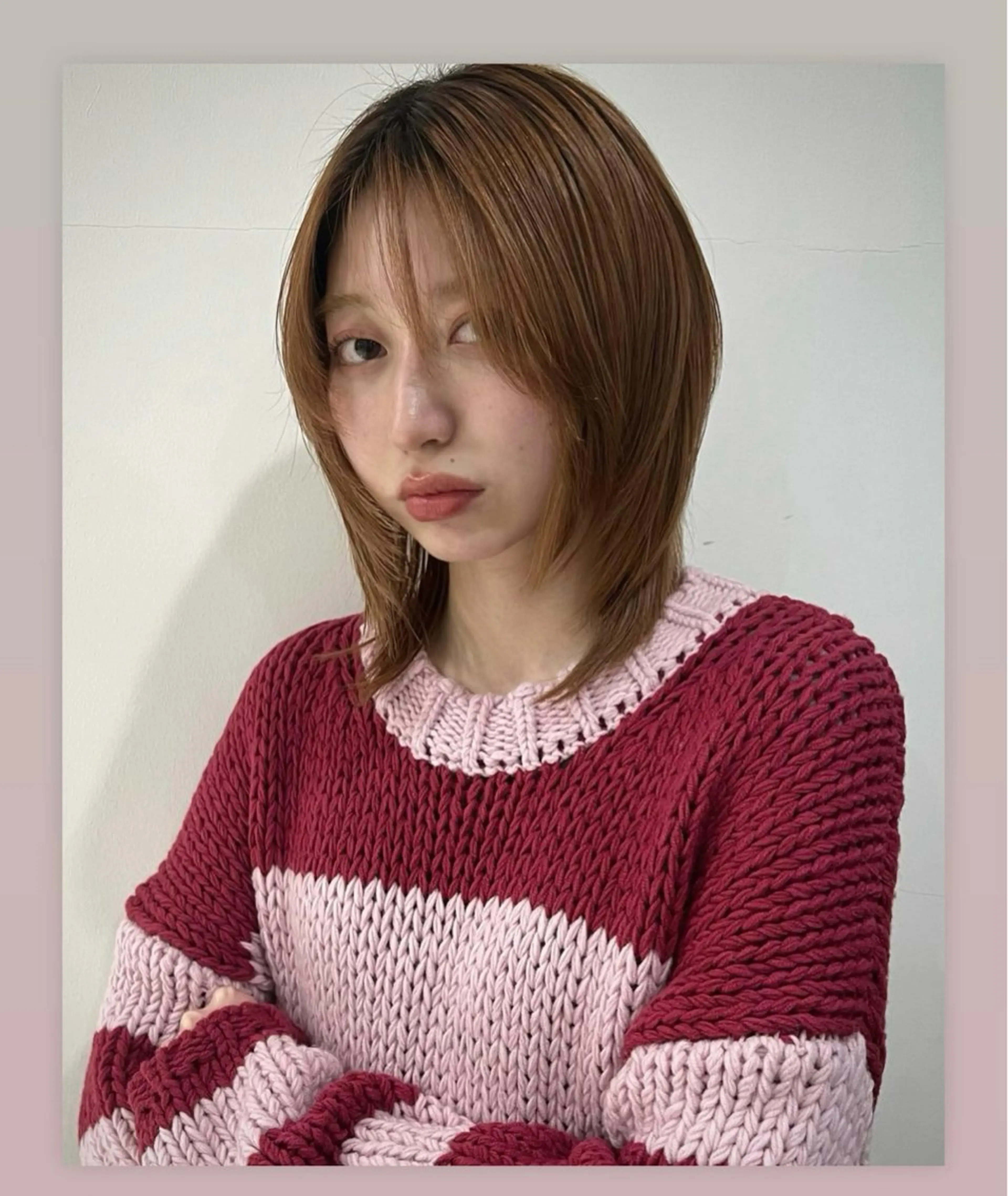 ミディアム カラー カット ヘアカラー 🎀ブリーチカラー/ ボブ/Reina🎀のヘアスタイル