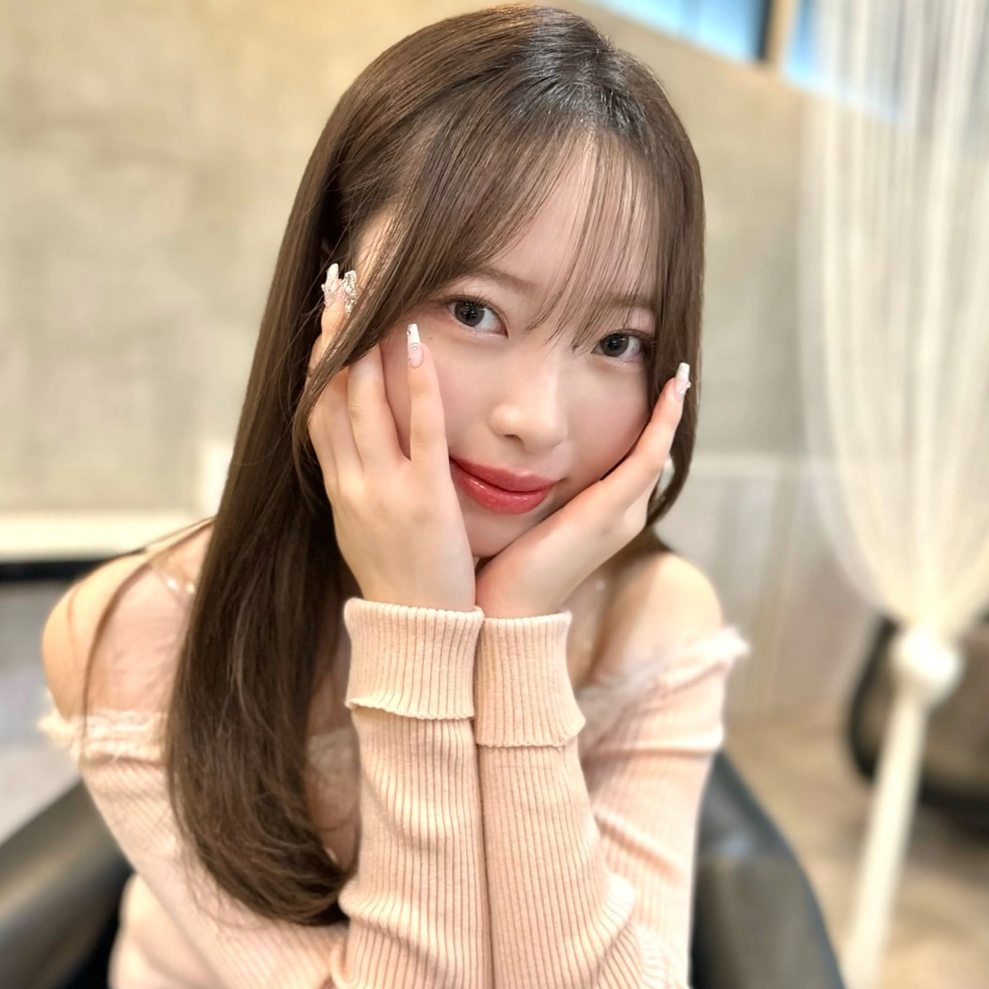 ロング カット ヘアカラー トリートメント 🌹ハッシュカット、 レイヤー韓国ヘア🌹のヘアスタイル