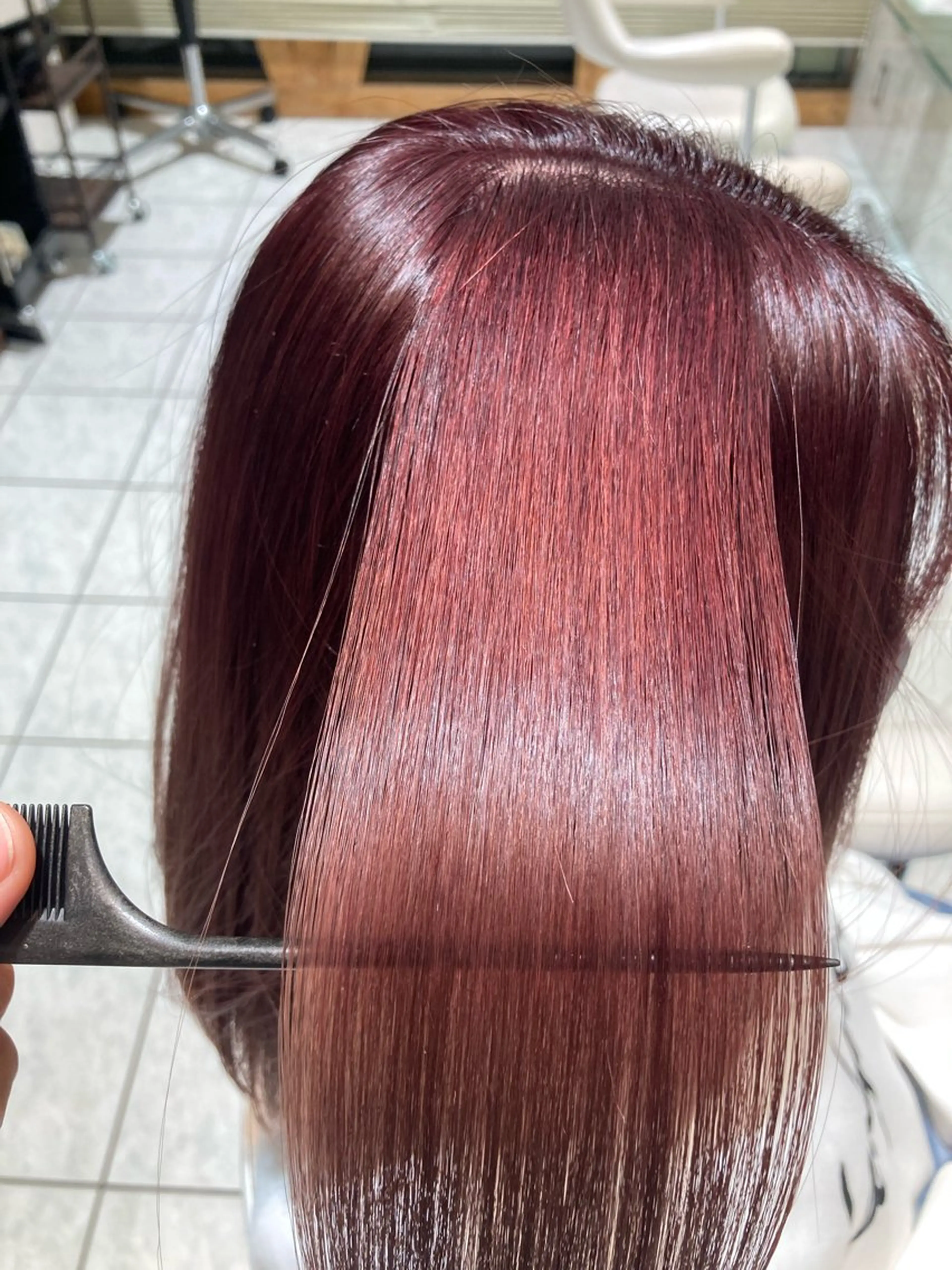 ミディアム カラー カット ヘアカラー トリートメント 💎ボブ/似合わせの 達人/縮毛矯正/畔上のヘアスタイル