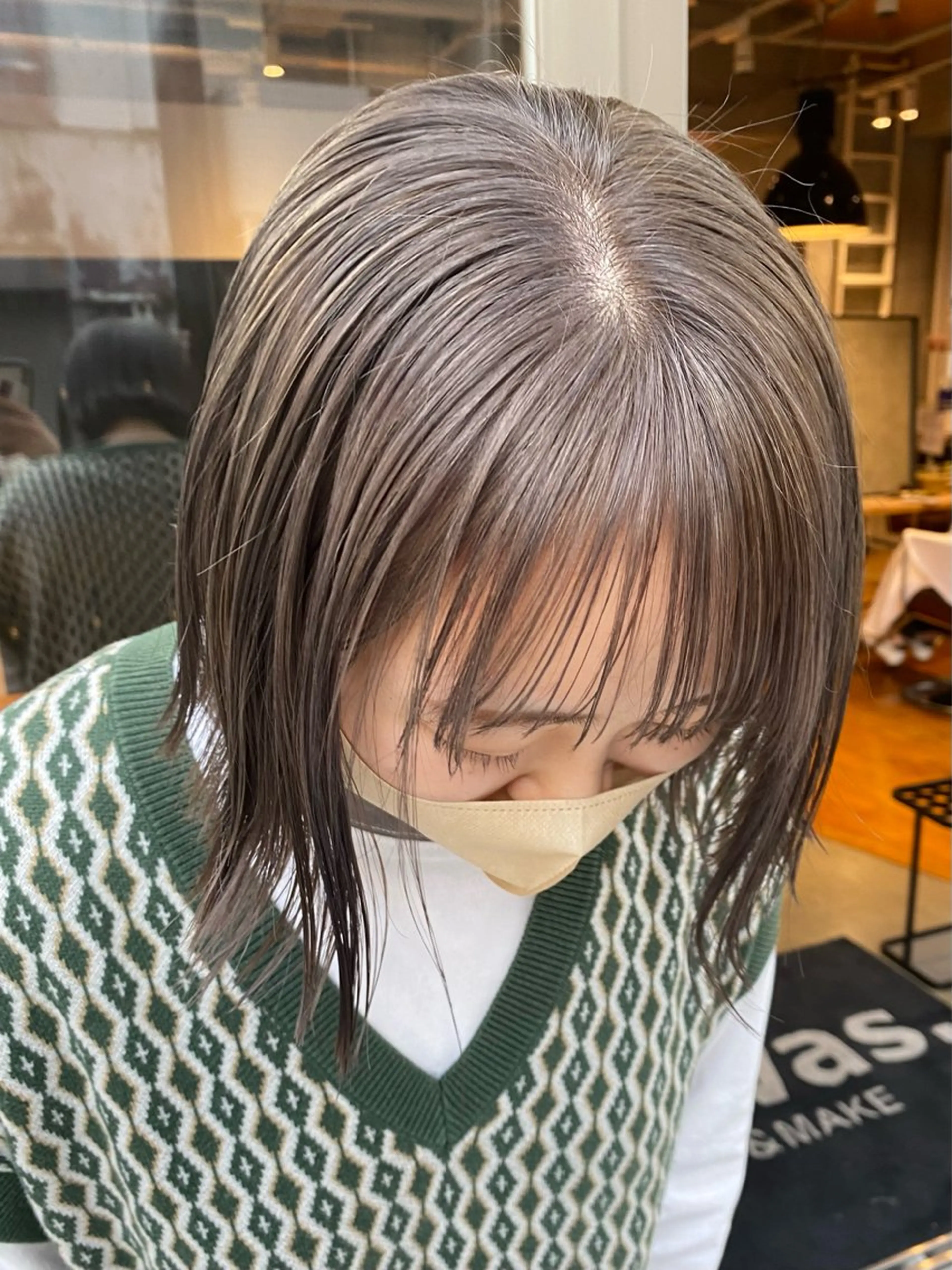 カラー グレージュ ベージュカラー🐏 🤎塚原優芽のヘアスタイル