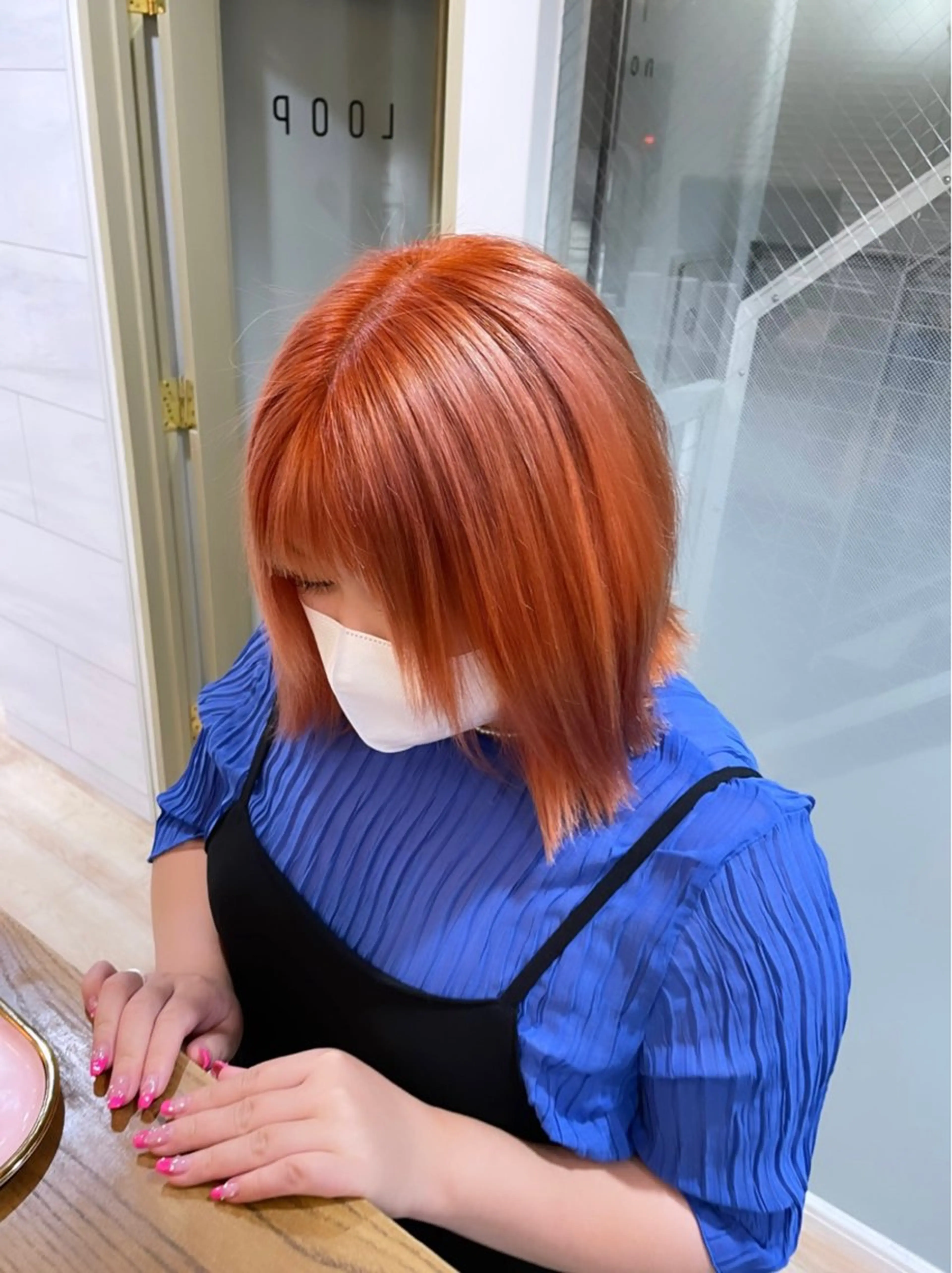 ミディアム カラー ブリーチ ダブルカラー ヘアカラー トリートメント 遠藤 美夢のヘアスタイル