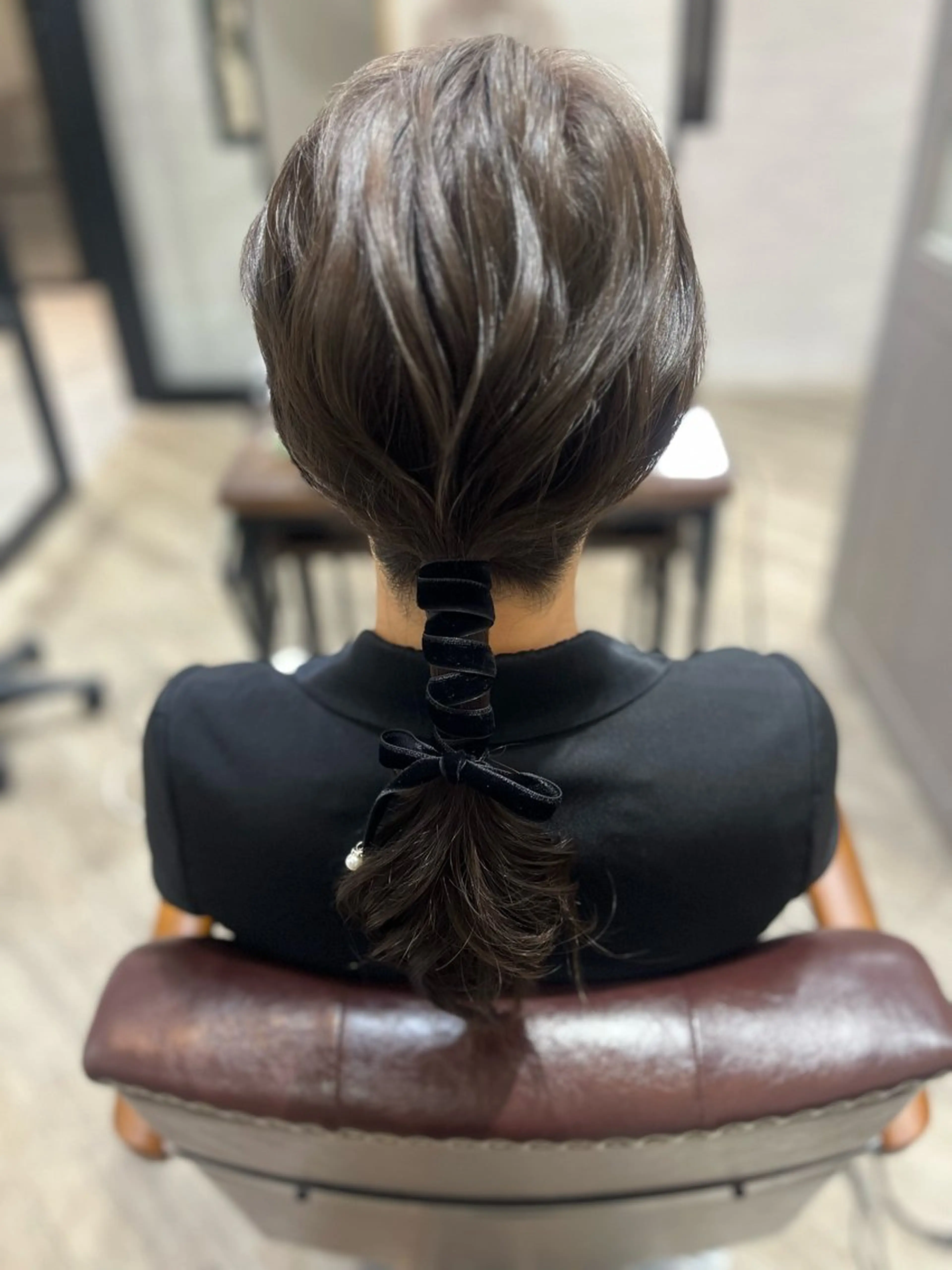 セミロング ヘアアレンジ ヘアセット 🫧ぷる艶カラー🫧 Yuubi🦩のヘアスタイル