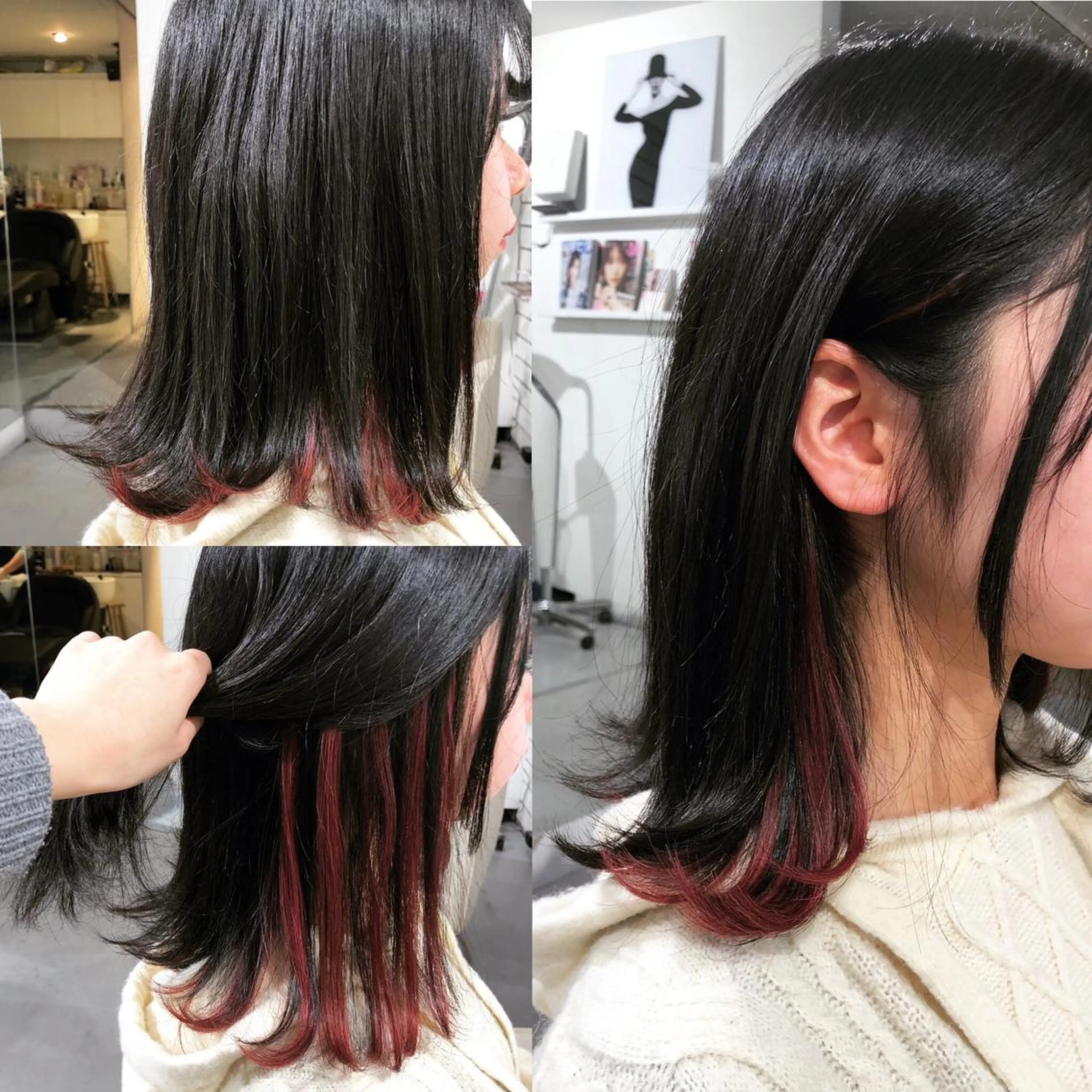 ミディアム シールエクステ エクステ エクステ 🦋美髪／エクステ 🦋アベイクミのヘアスタイル