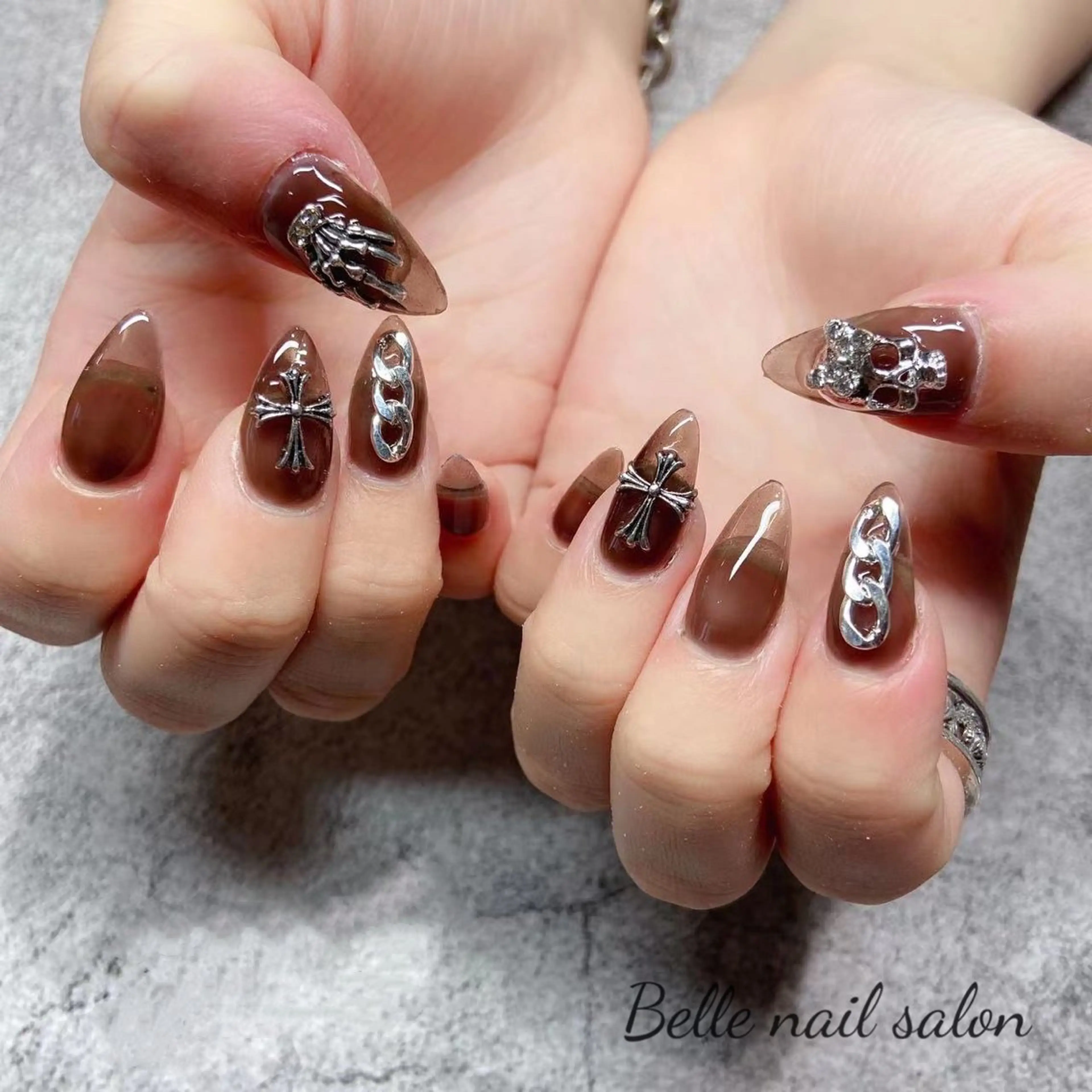 ネイル アートネイル 持ち込み ハンドネイル Belle nail salon 新小岩のネイルデザイン