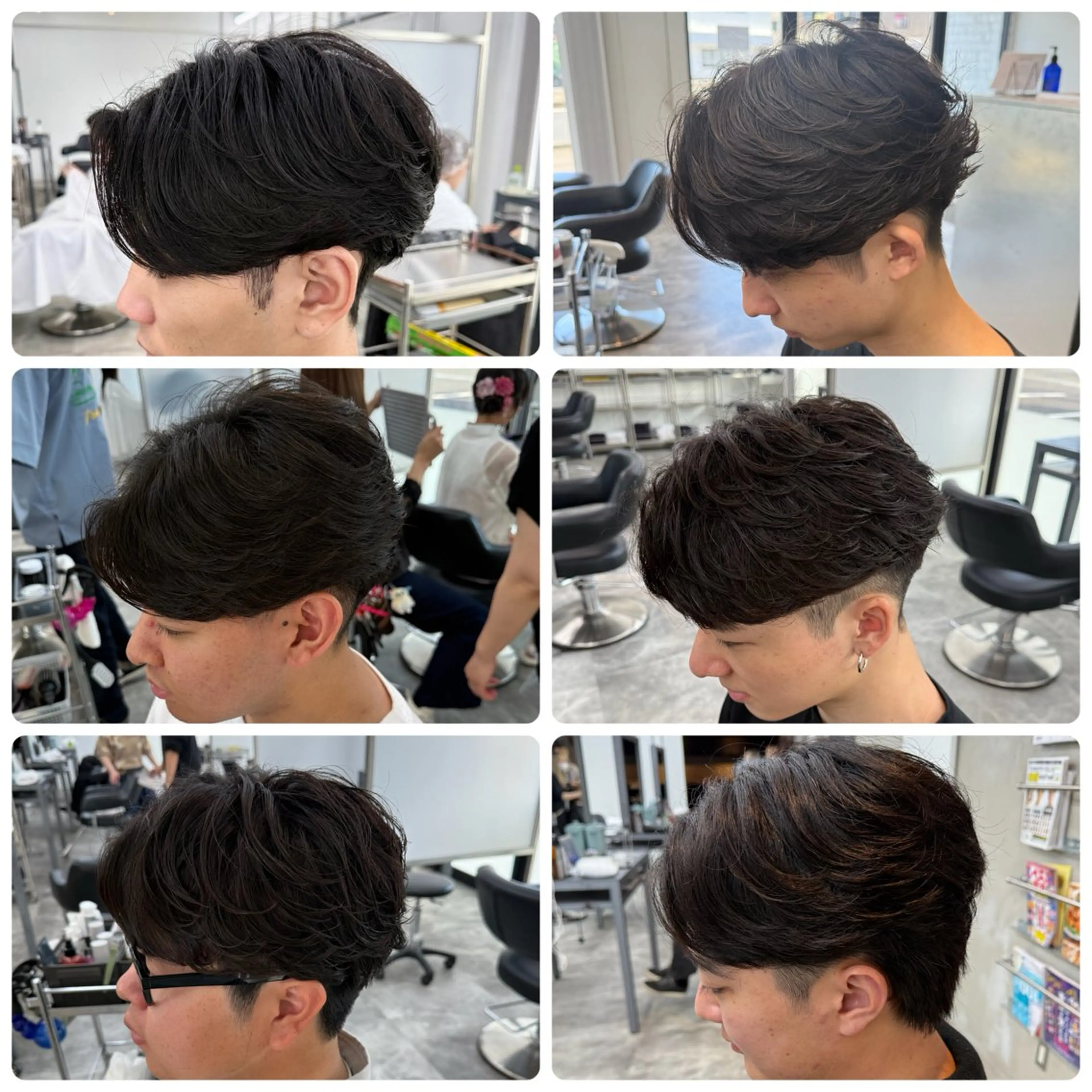 メンズカット＋デザインパーマ（ニュアンスパーマ、フェザーパーマ）の写真