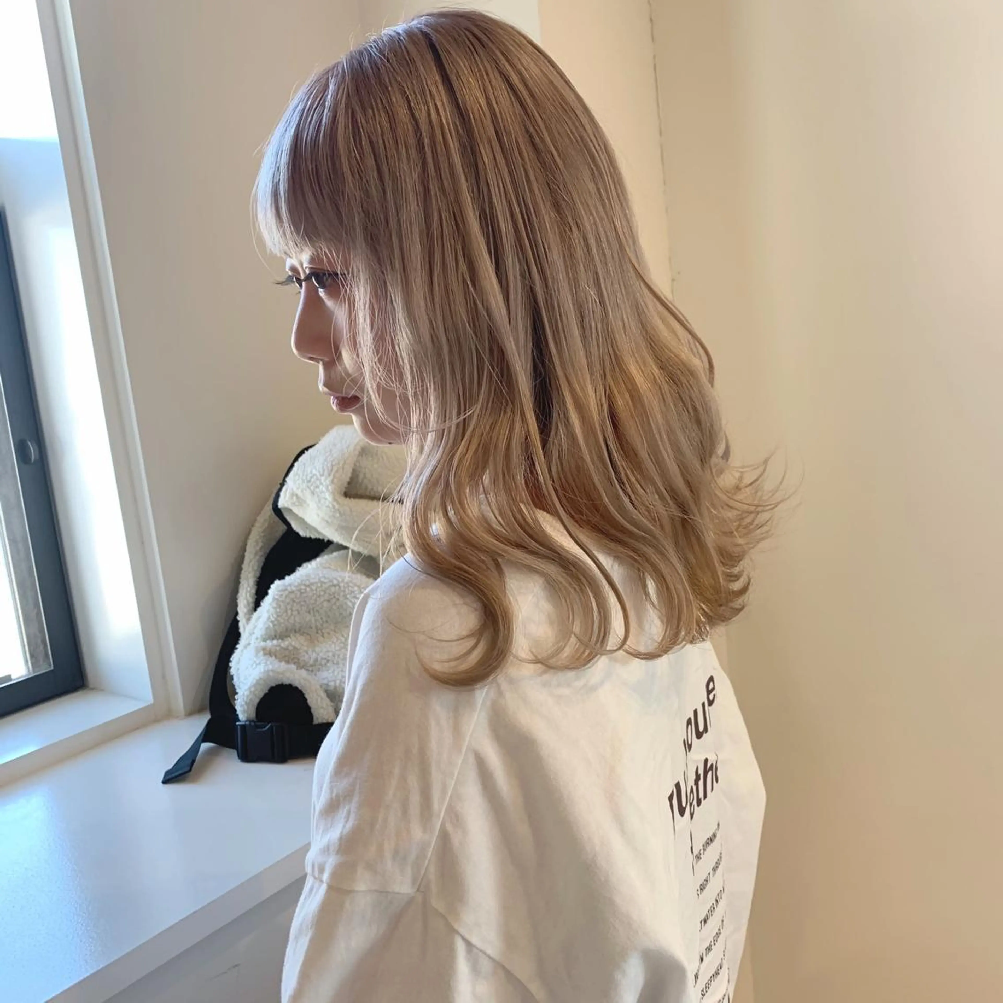 ミディアム カラー ヘアカラー Maison所属・清水 亮太／赤み消しカラーのヘアスタイル