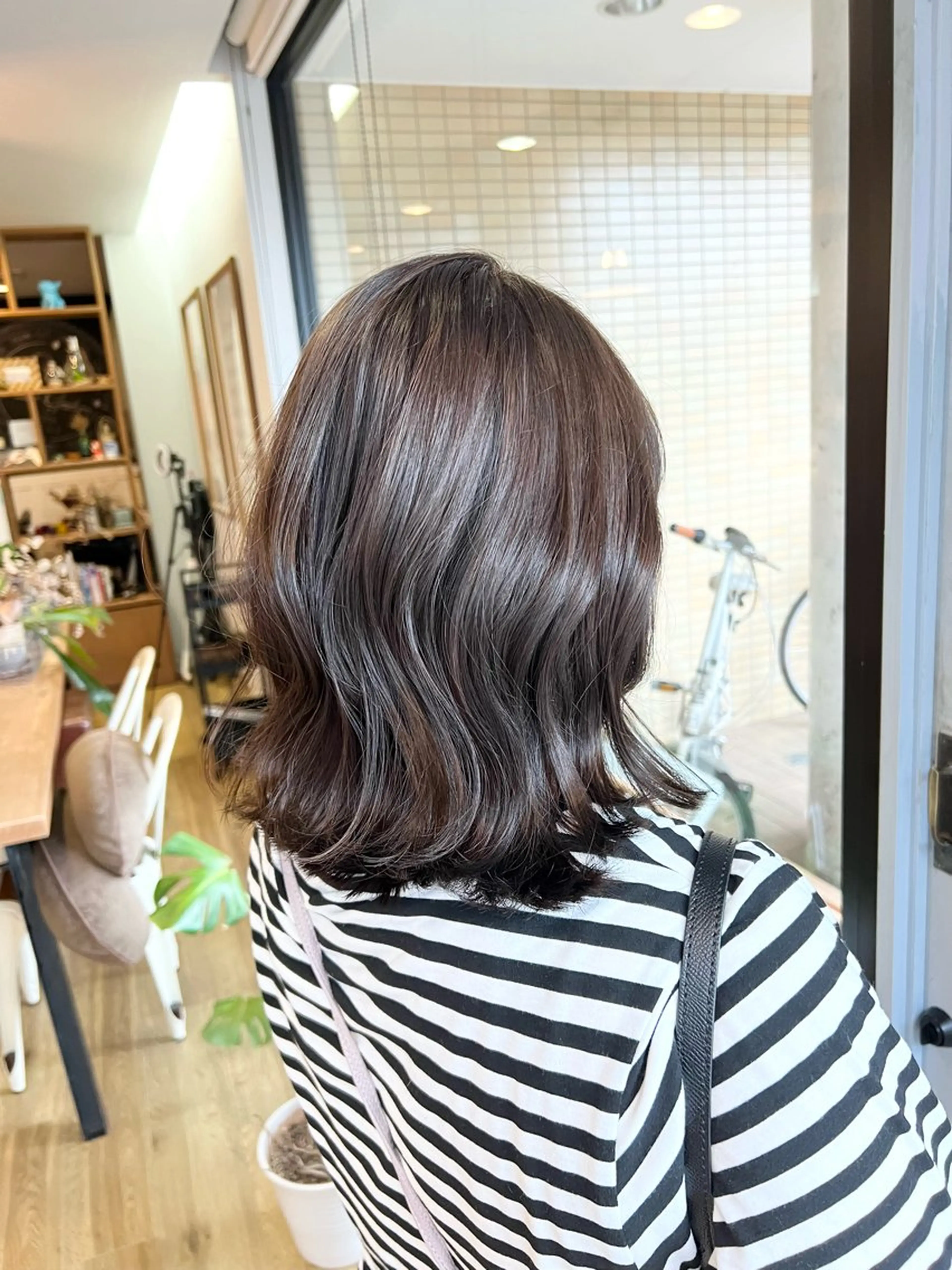 ミディアム カラー ブラウンカラー グレージュ カット ヘアカラー 堀 望美のヘアスタイル