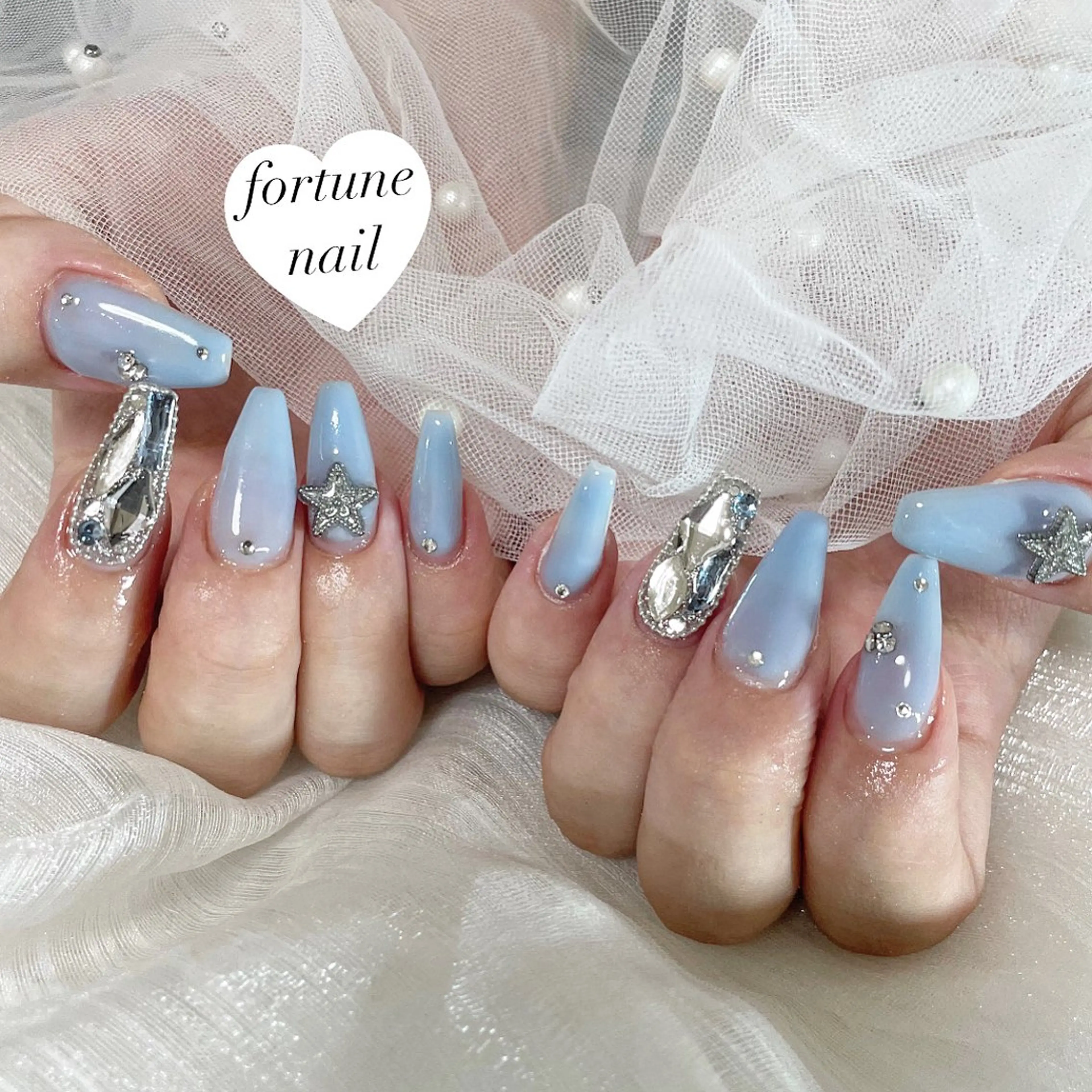 ネイル ブルー 💎saori 💎のネイルデザイン