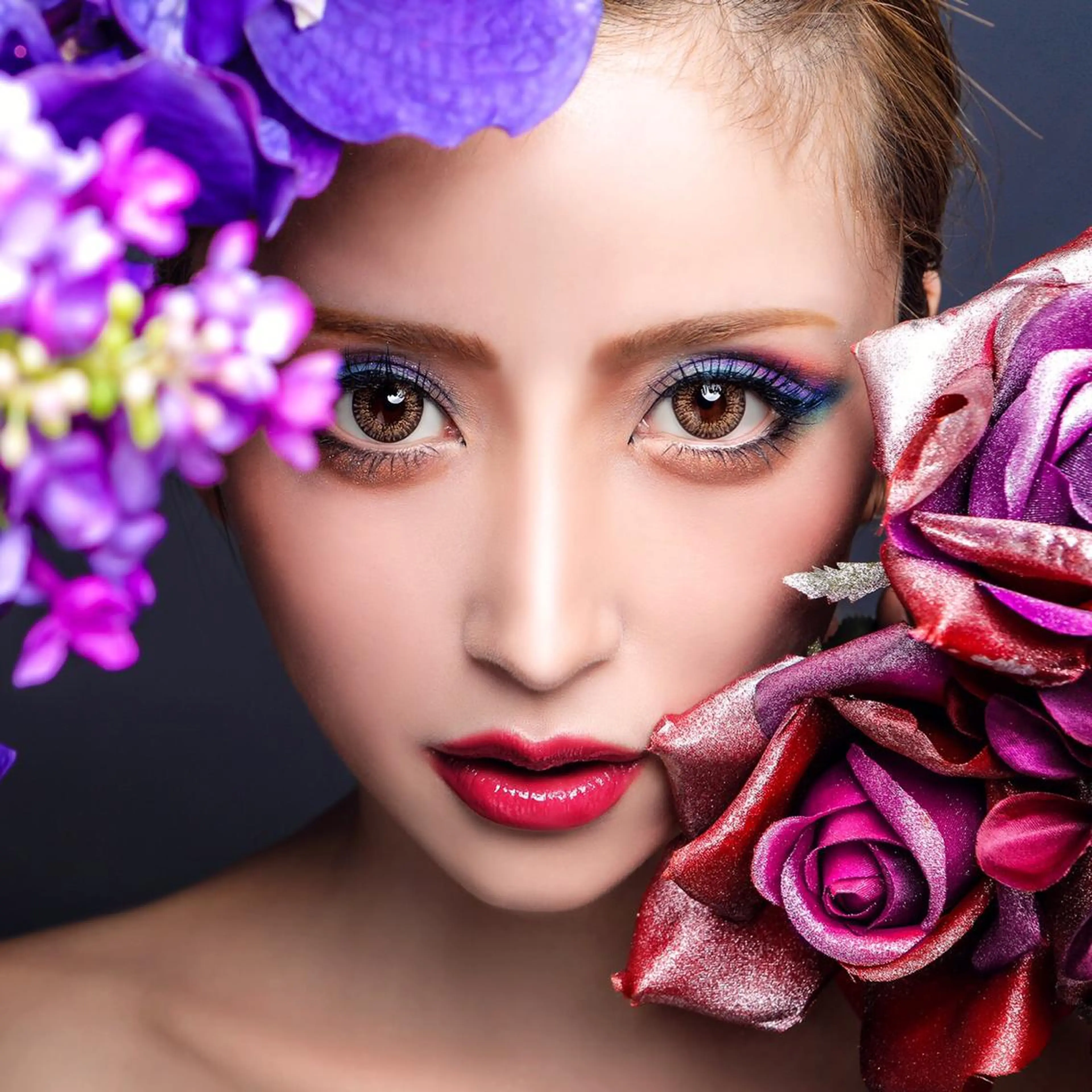 ロング カラー パーマ ヘアアレンジ メンズ キッズ ネイル マツエク・マツパ 学生(メンズ向け) グラデーションカラー ユニコーンカラー 付け放題 ゴージャス NAILSGOGO shibuyaのネイルデザイン