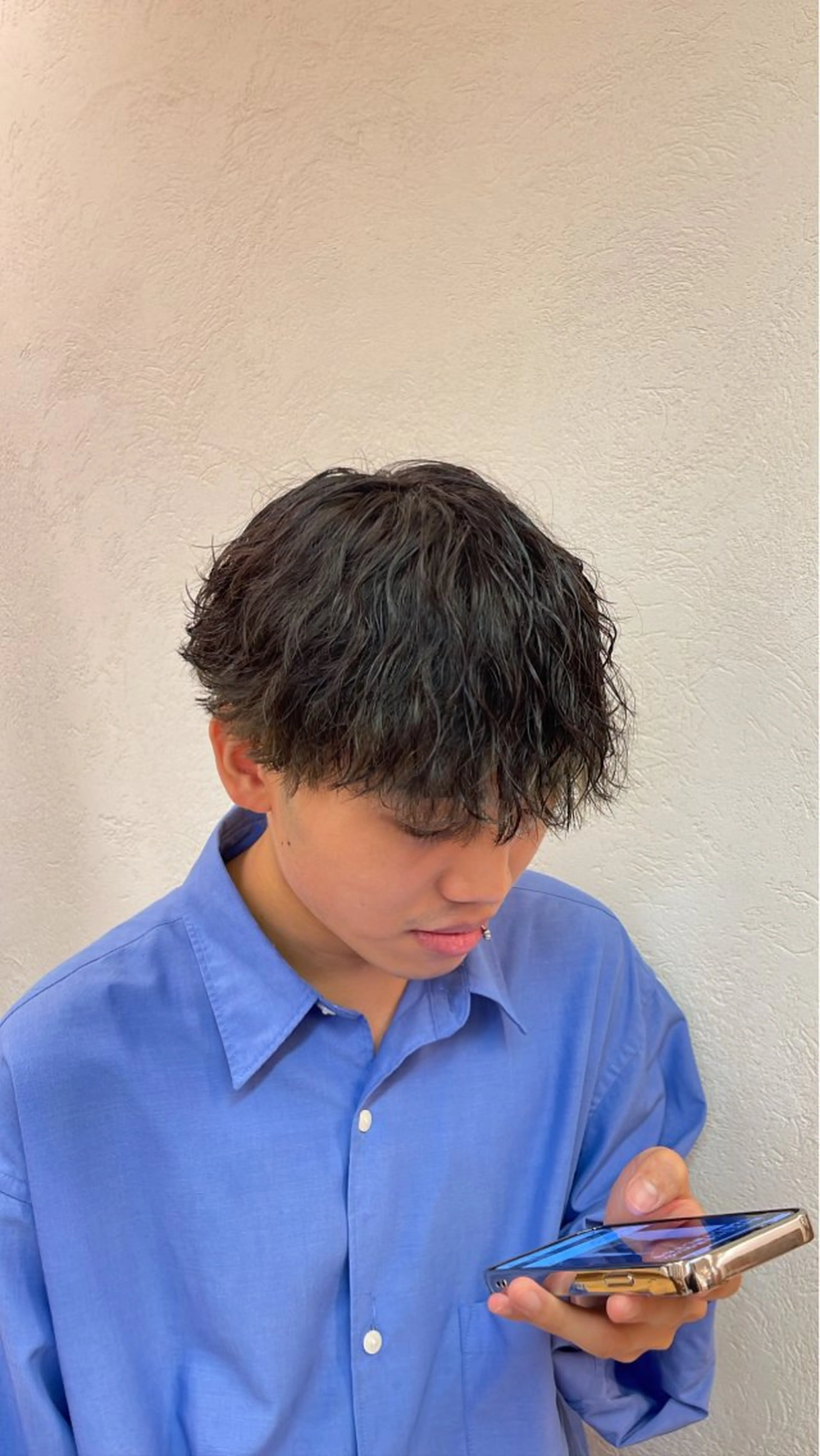ショート パーマ メンズ メンズパーマ ツイストスパイラルパーマ スパイラルパーマ 川瀬 京祐のヘアスタイル