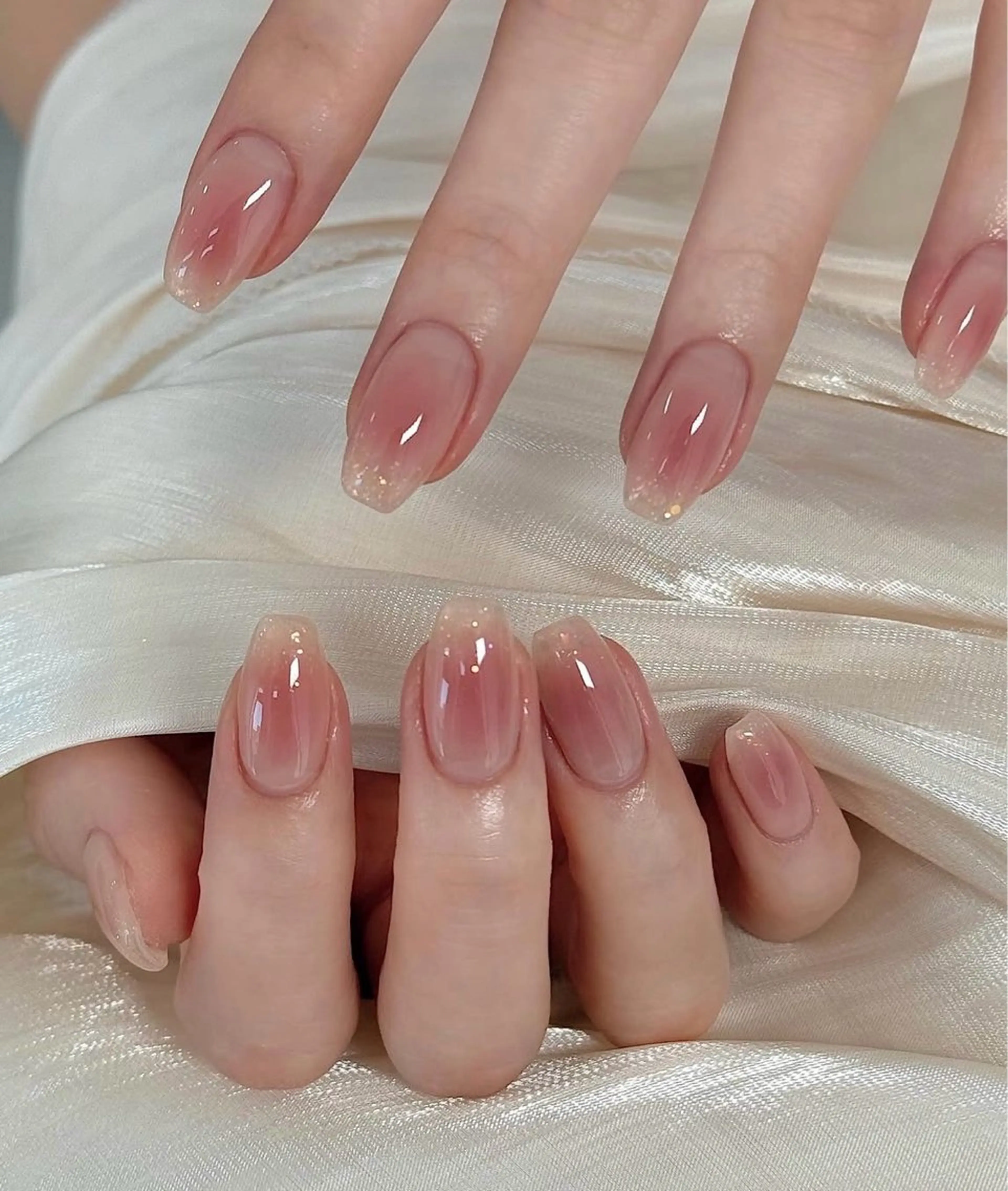 ネイル 韓国ネイル 持ち込み ニュアンスネイル ネイルチップ ハンドネイル JENNY ANA.CHUOのネイルデザイン